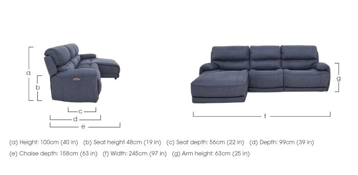Link Fabric Power Recliner Corner Chaise Sofa with Power Headrests in  on Furniture Village