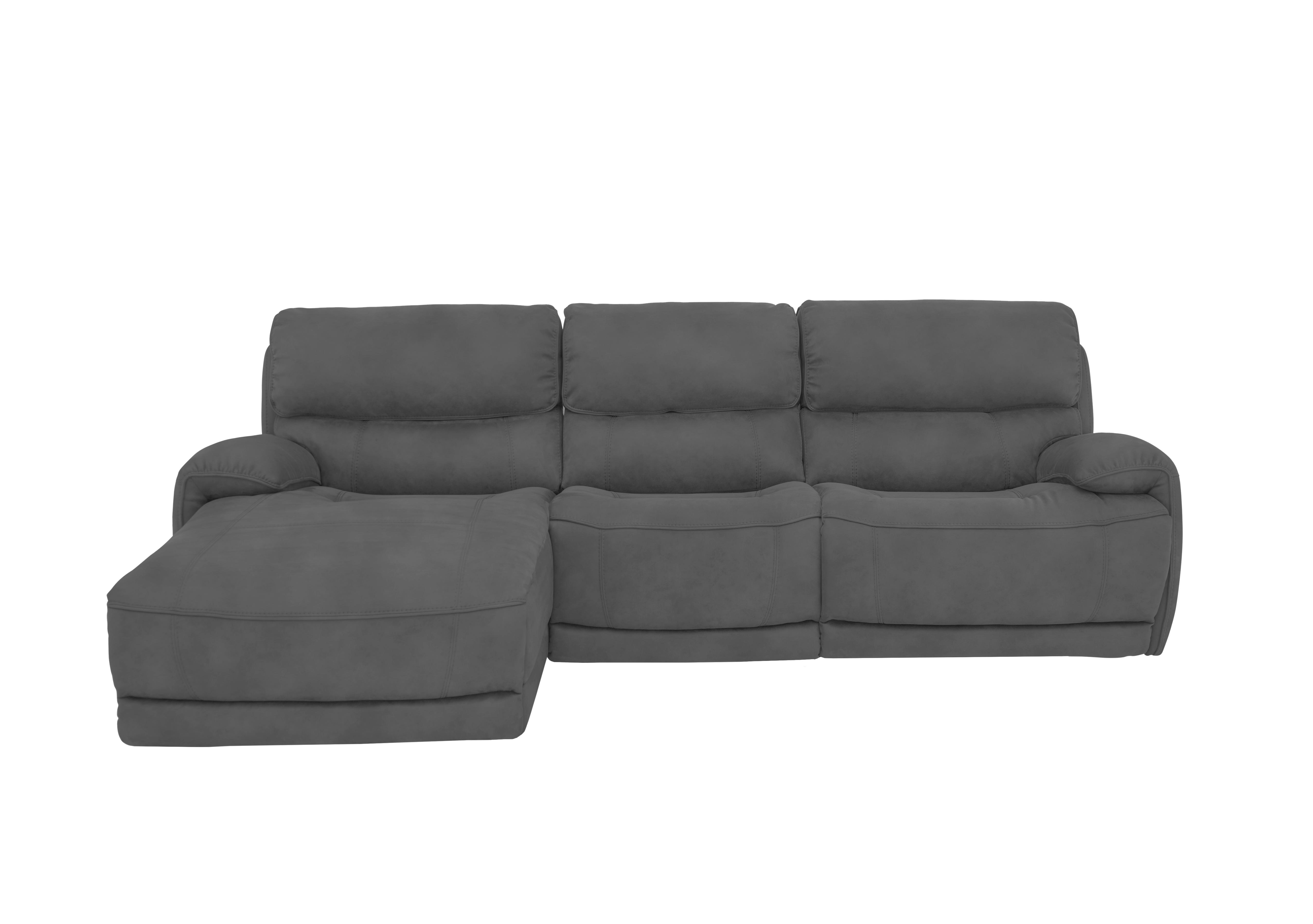 Link Fabric Power Recliner Corner Chaise Sofa with Power Headrests in Bfa-Bey-R19 Graphite on Furniture Village