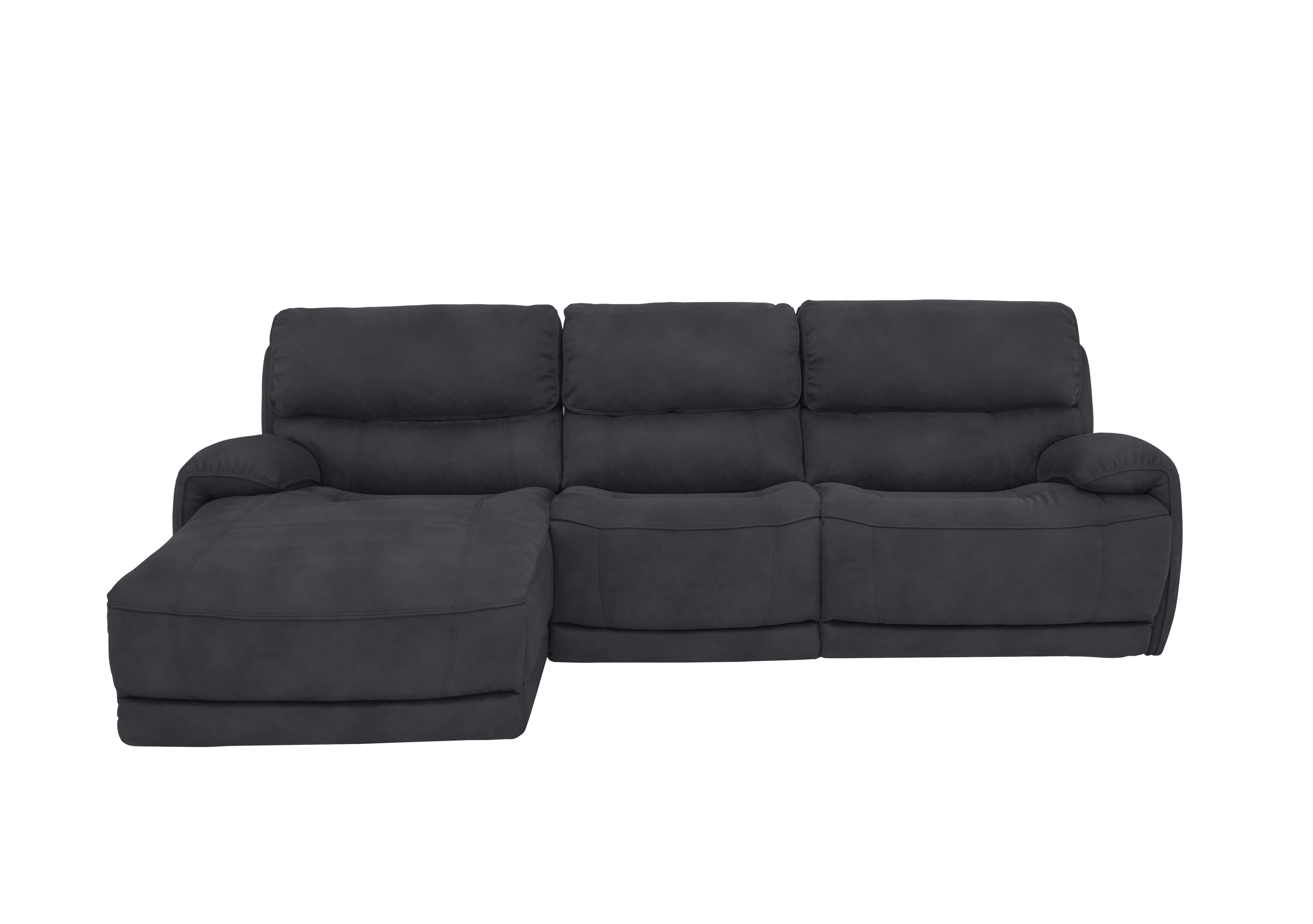 Link Fabric Power Recliner Corner Chaise Sofa with Power Headrests in Bfa-Bey-R23 Charcoal on Furniture Village