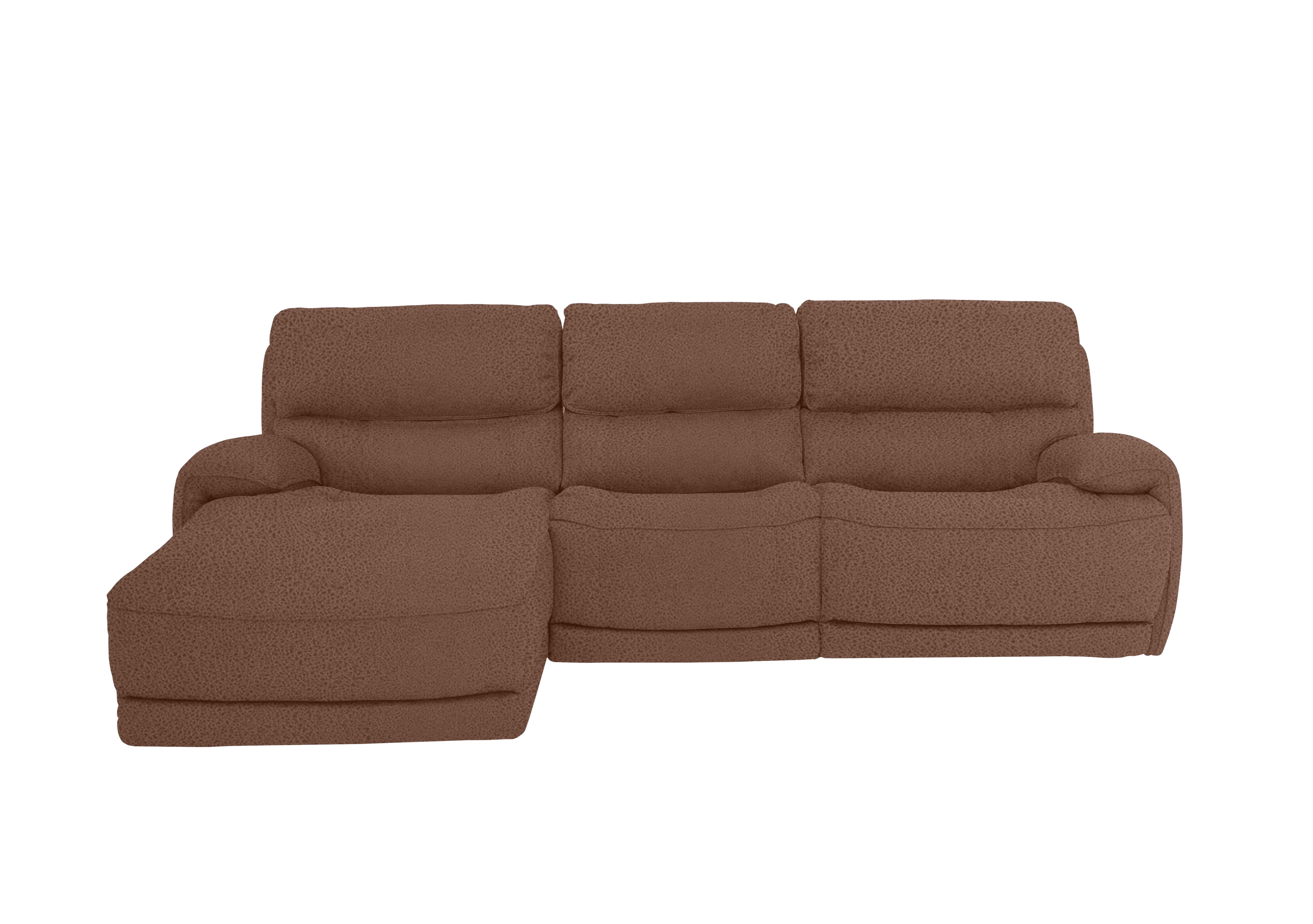 Link Fabric Power Recliner Corner Chaise Sofa with Power Headrests in Bfa-Blj-R05 Hazelnut on Furniture Village