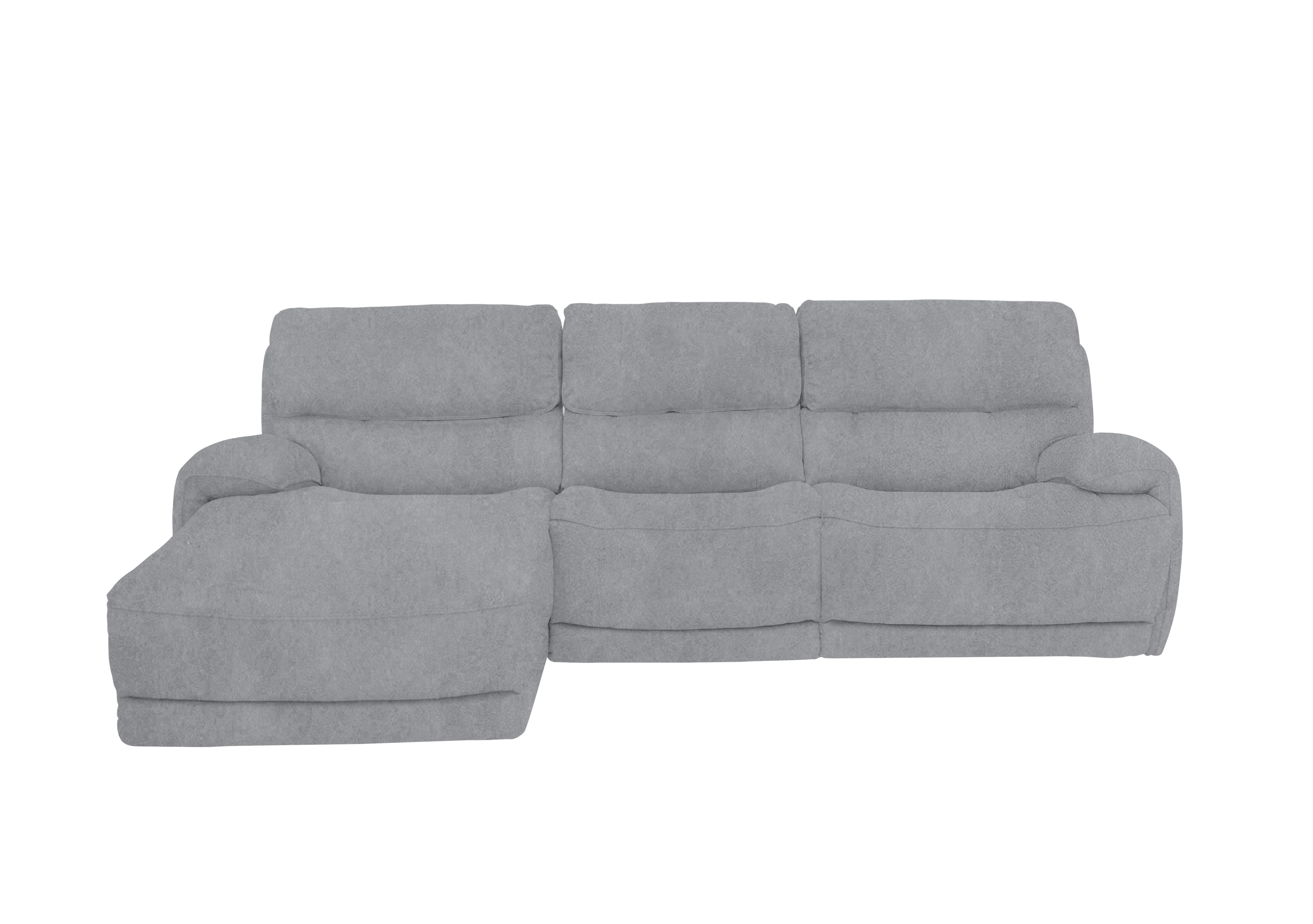 Link Fabric Power Recliner Corner Chaise Sofa with Power Headrests in Bfa-Ori-R07 Bluish Grey on Furniture Village