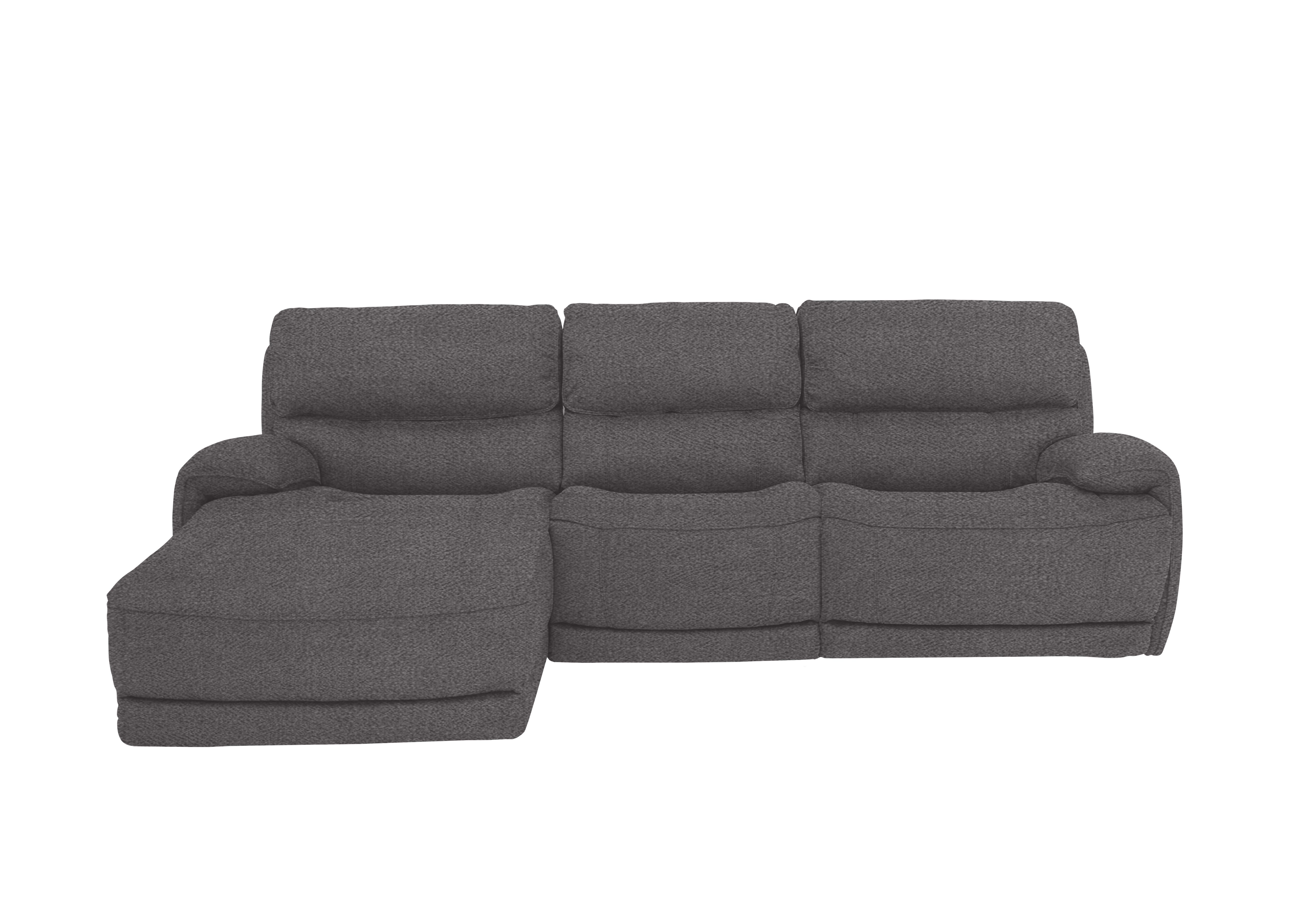 Link Fabric Power Recliner Corner Chaise Sofa with Power Headrests in Fab-Meo-R25 Iron Grey on Furniture Village
