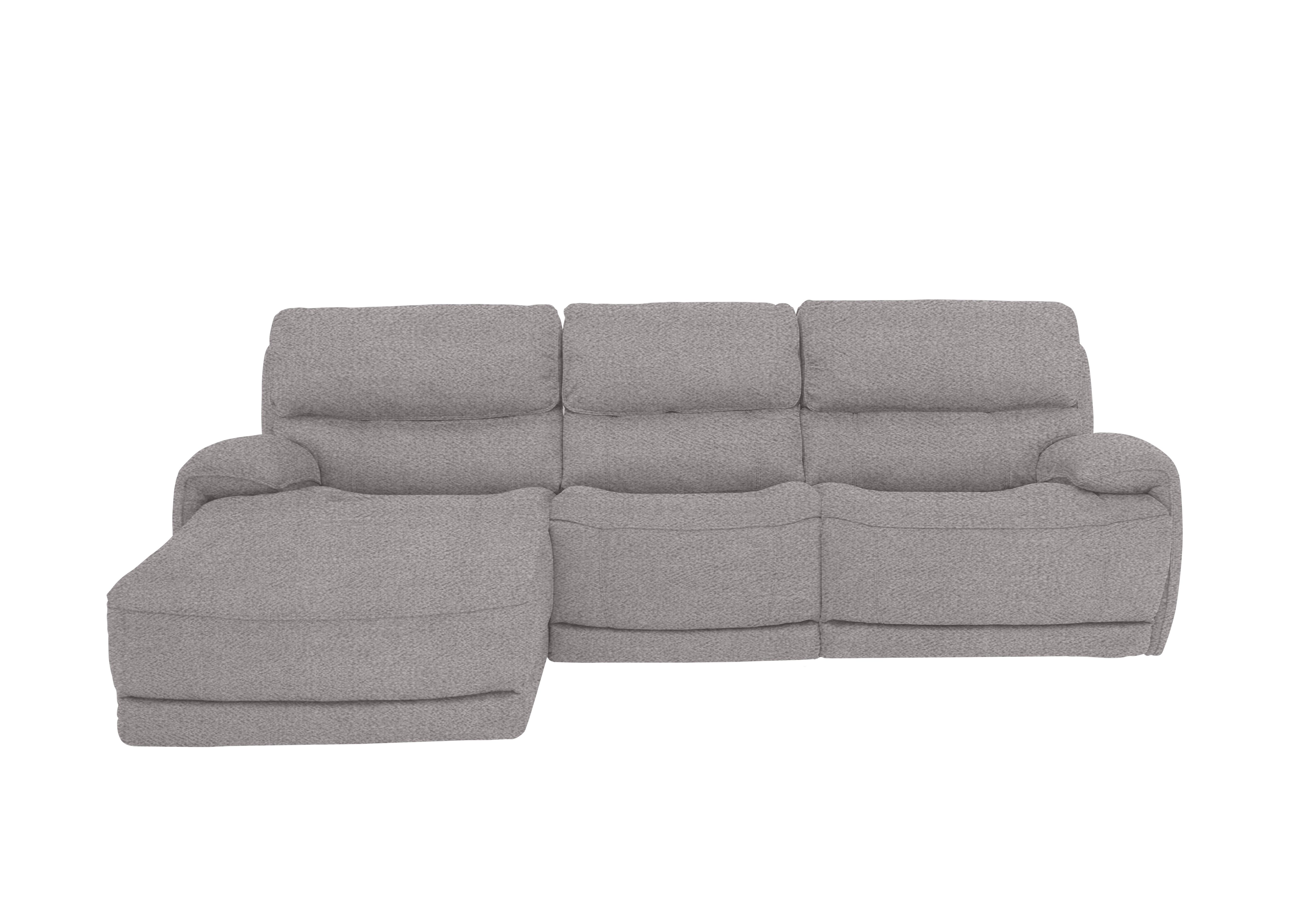 Link Fabric Power Recliner Corner Chaise Sofa with Power Headrests in Fab-Meo-R27 Pewter on Furniture Village