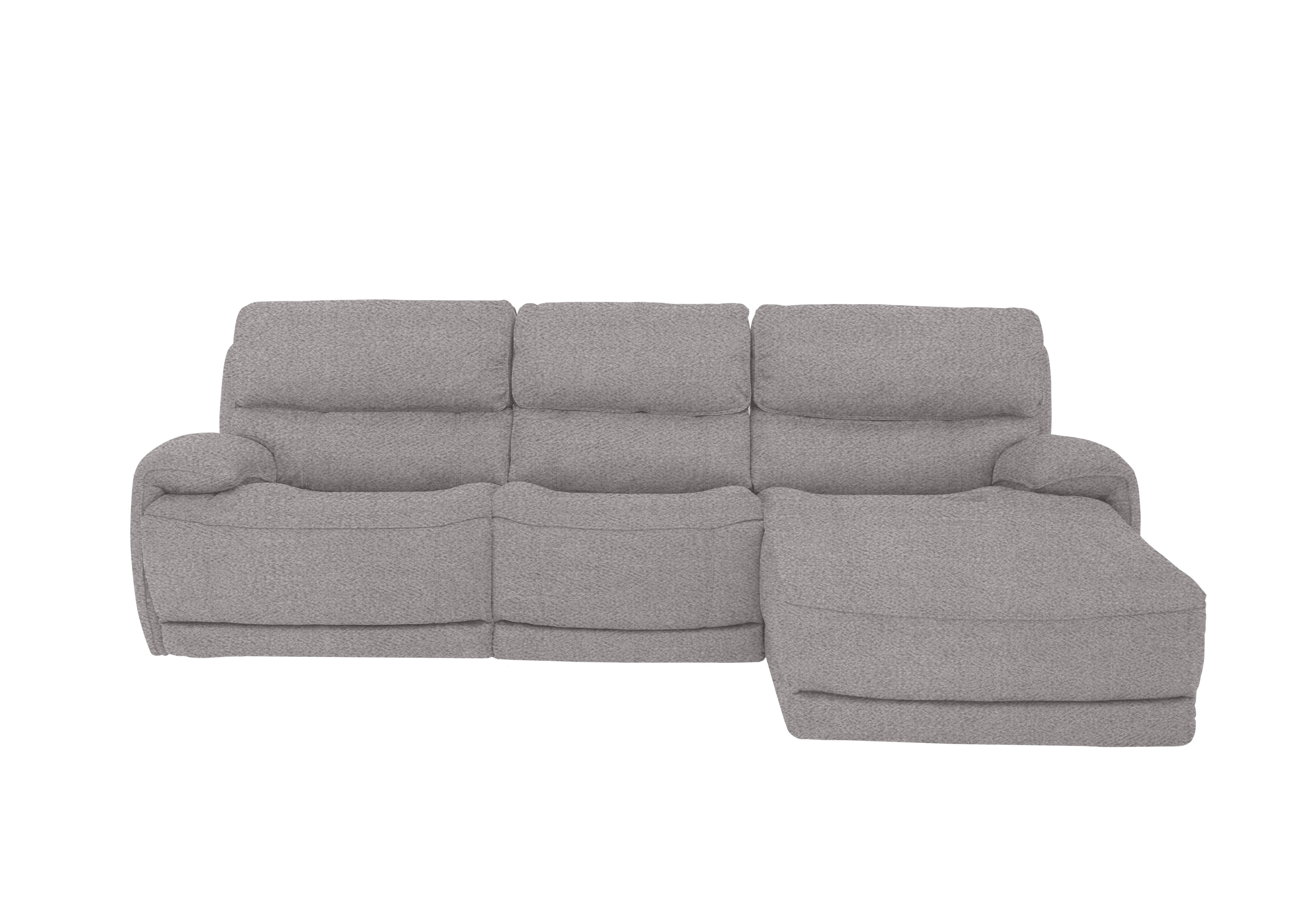 Link Fabric Power Recliner Corner Chaise Sofa with Power Headrests in Fab-Meo-R27 Pewter on Furniture Village