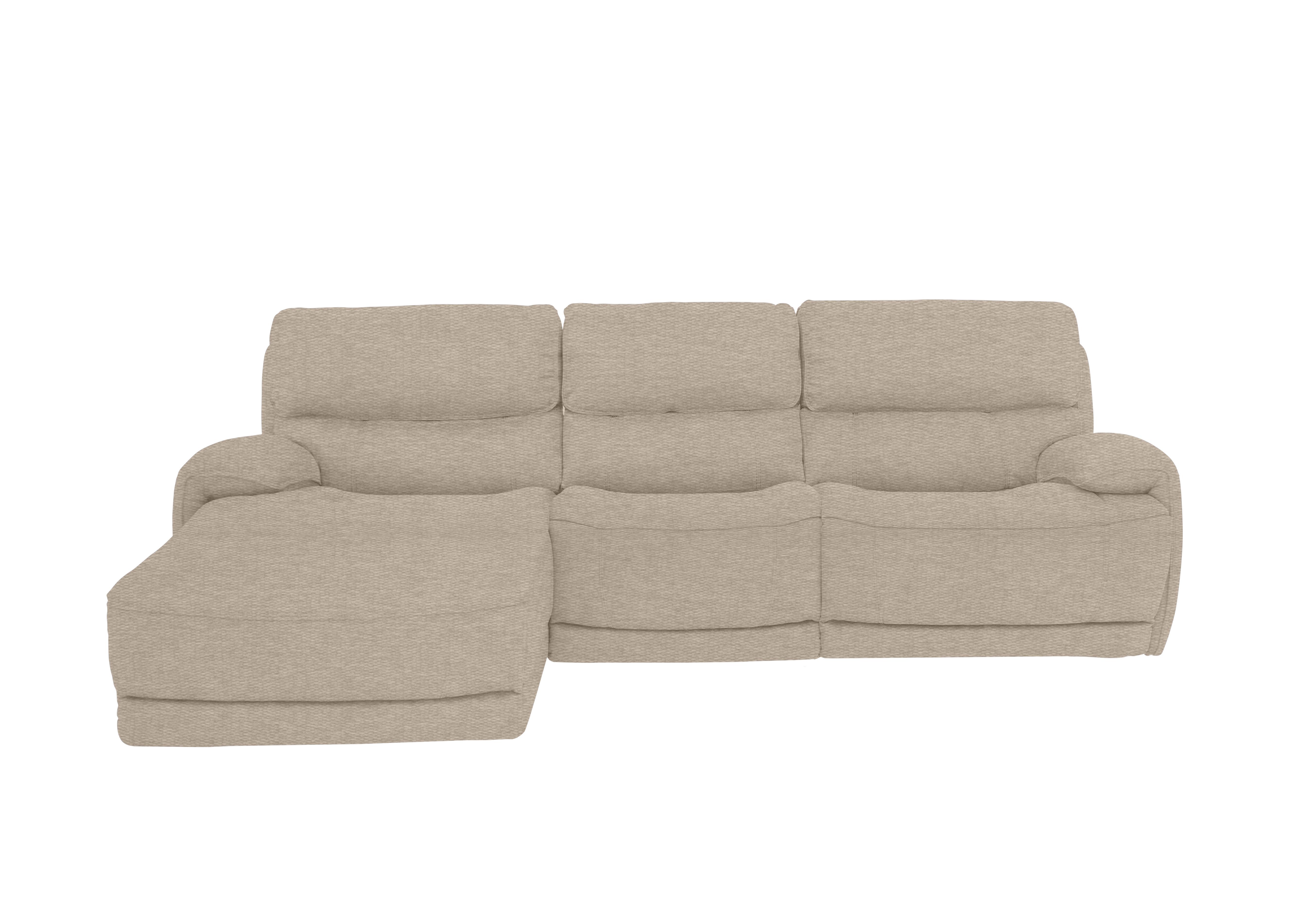 Link Fabric Power Recliner Corner Chaise Sofa with Power Headrests in Fab-Ska-R28 Beige on Furniture Village