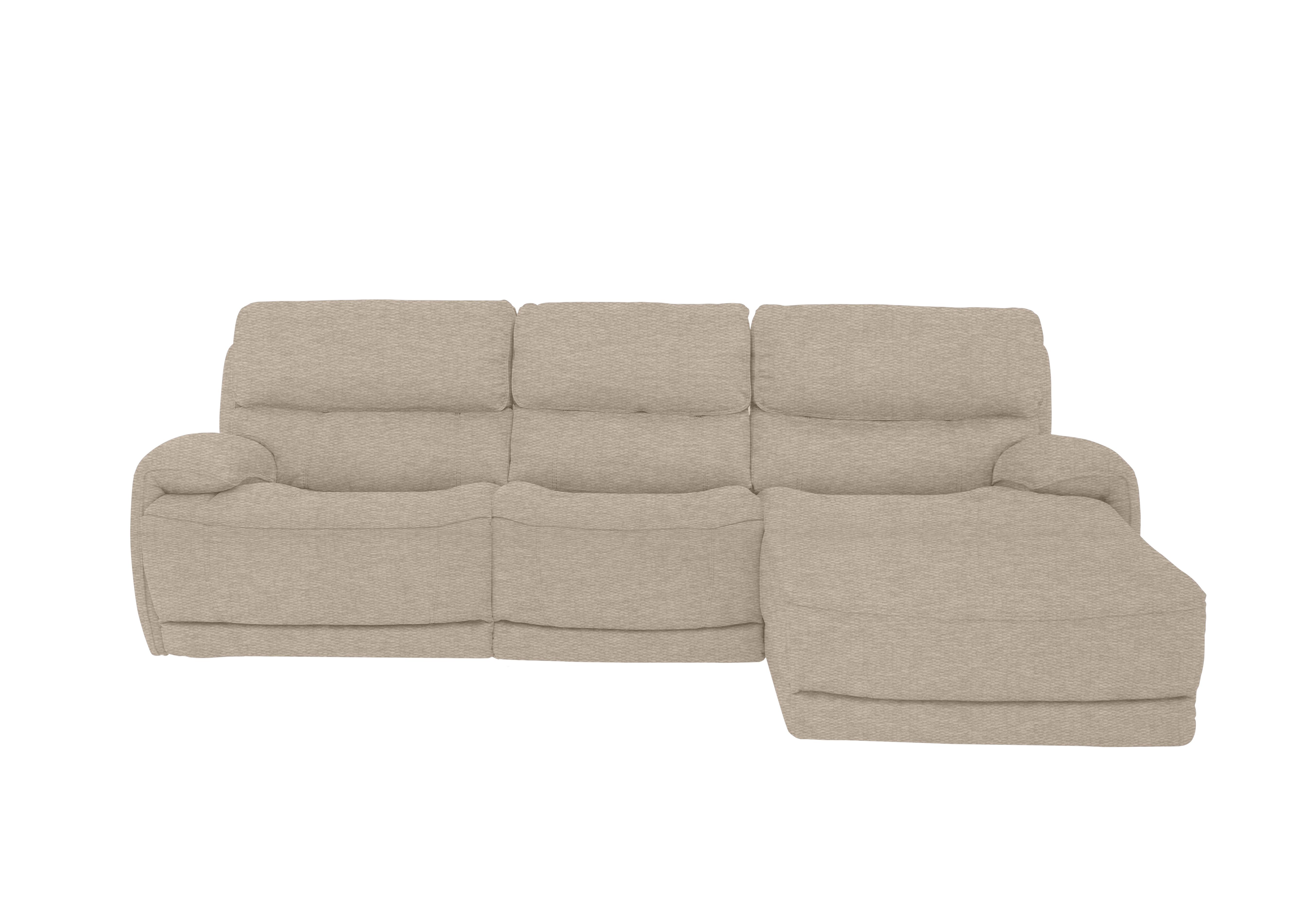 Link Fabric Power Recliner Corner Chaise Sofa with Power Headrests in Fab-Ska-R28 Beige on Furniture Village