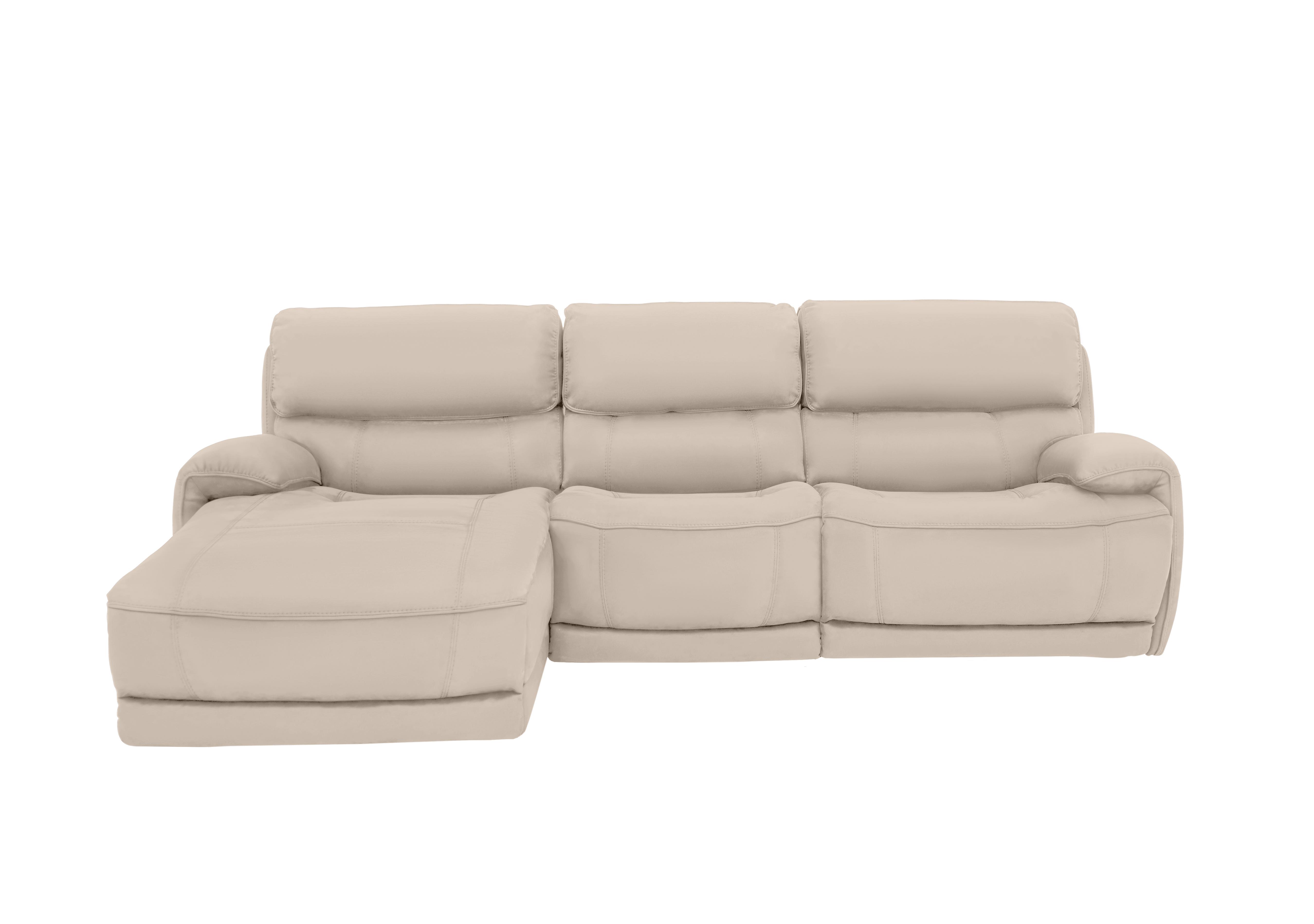 Link Leather Power Recliner Corner Chaise Sofa with Power Headrests in Bv-041e Dapple Grey on Furniture Village