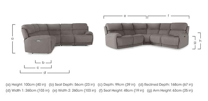 Link Leather Large Power Recliner Corner Sofa with Power Headrests in  on Furniture Village