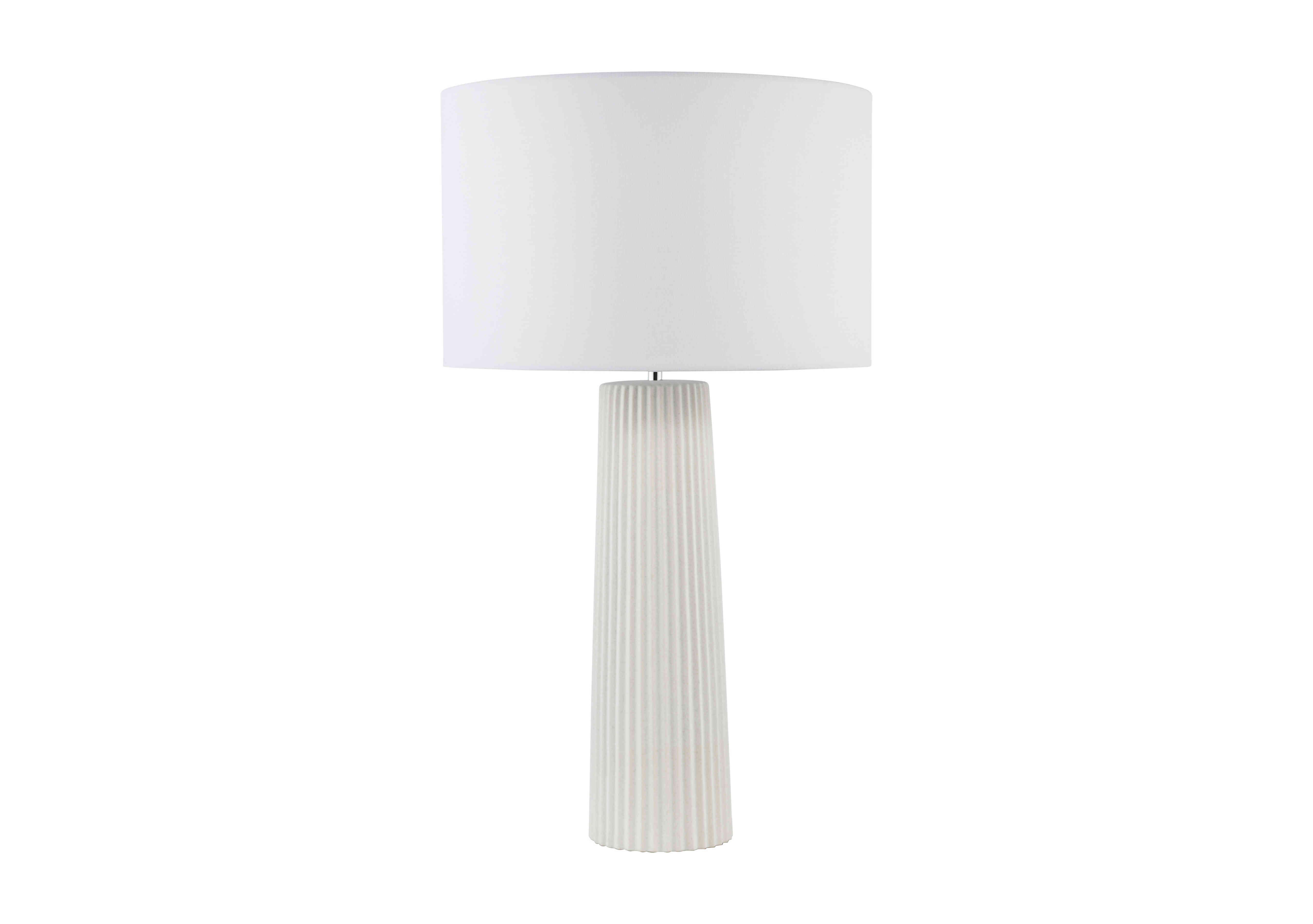 Malachi Table Lamp in White on Furniture Village