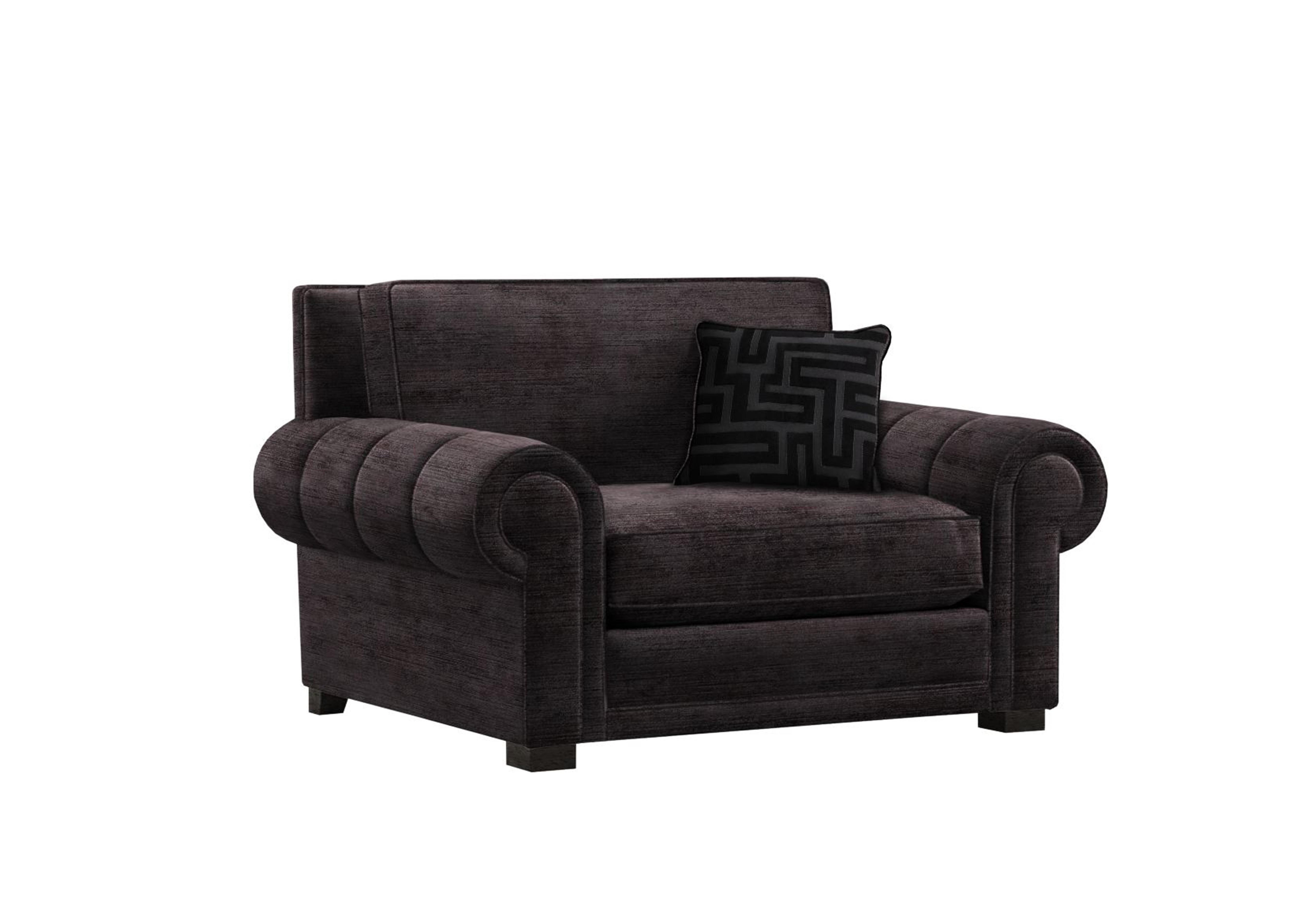 Ambassador Classic Back Reading Chair in Monarch Black-Onyx Eby Ft on Furniture Village