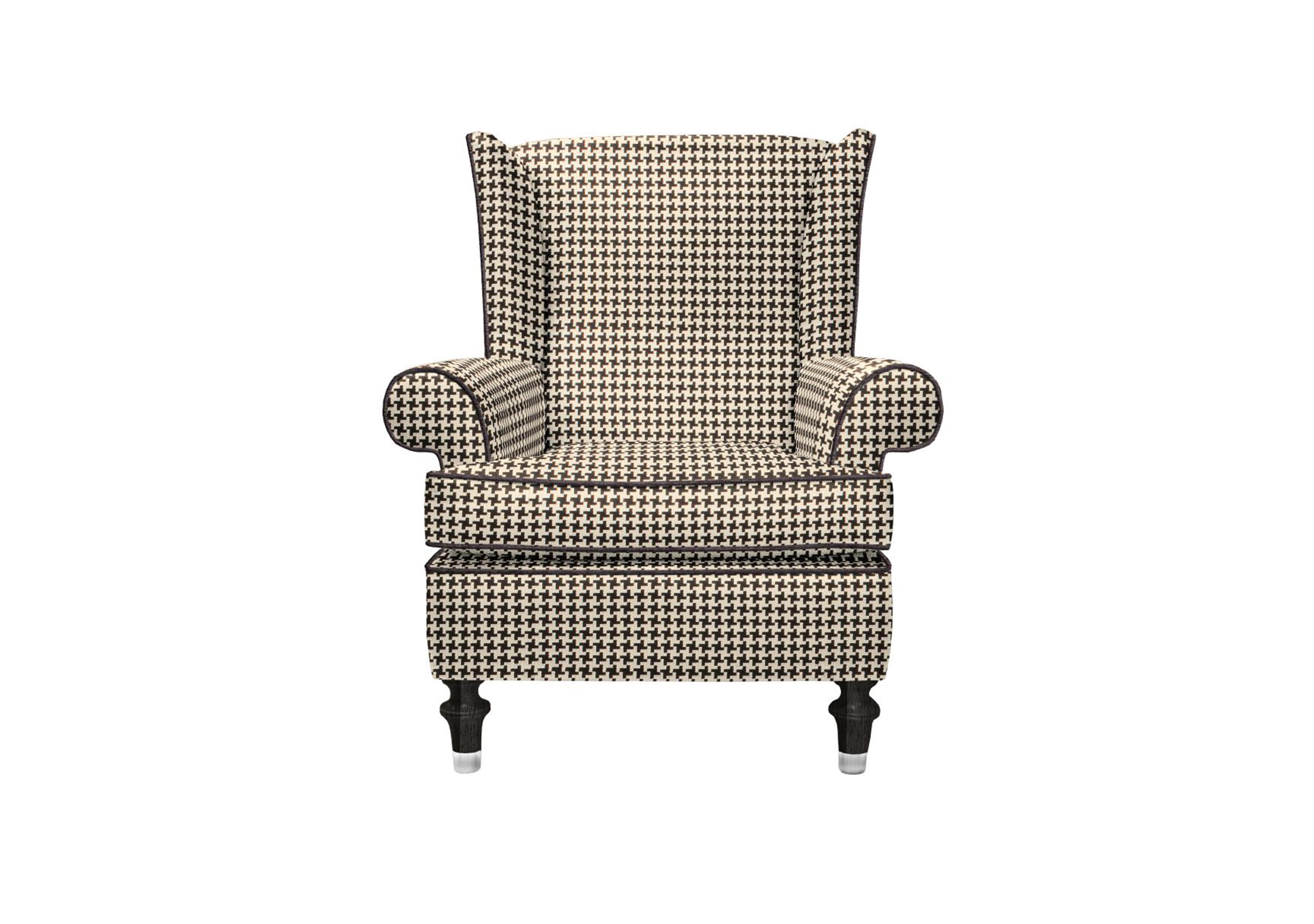 Ambassador Wing Chair in Allure Noir Cp Eby/Stl on Furniture Village