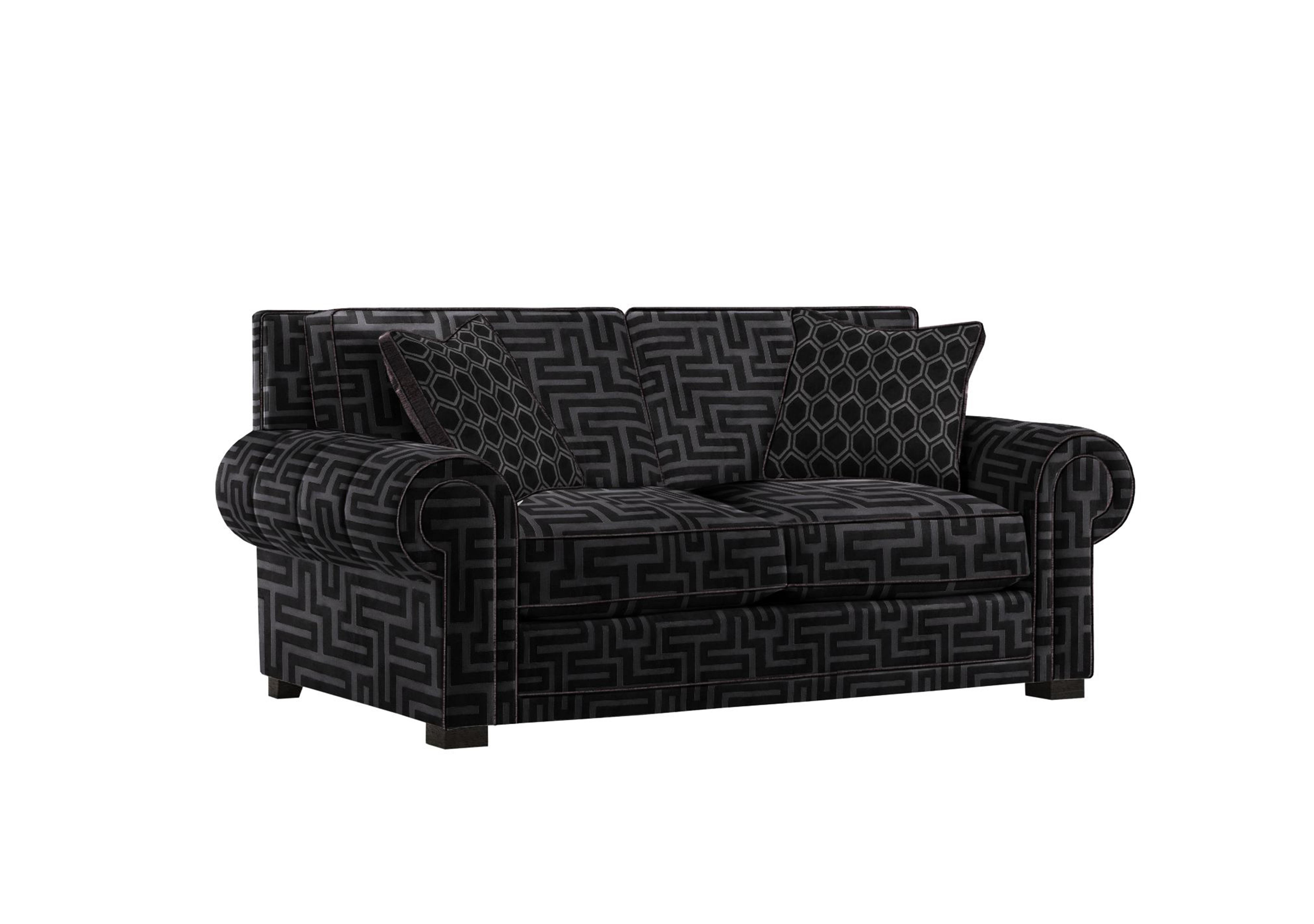 Ambassador Medium 2 Seater Classic Back Sofa in Apollo Onyx-Onyx Eby Ft on Furniture Village