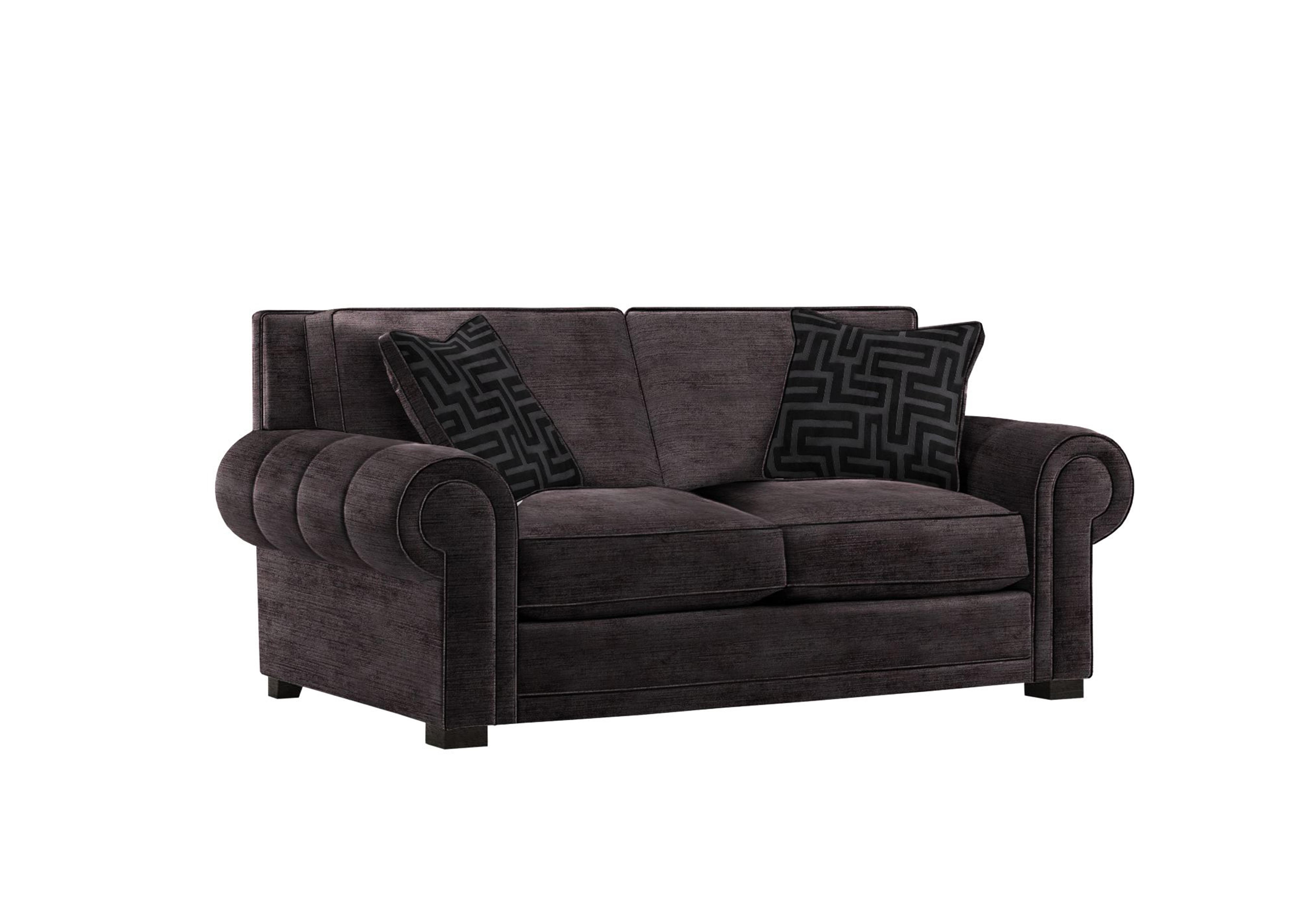 Ambassador Medium 2 Seater Classic Back Sofa in Monarch Black-Onyx Eby Ft on Furniture Village