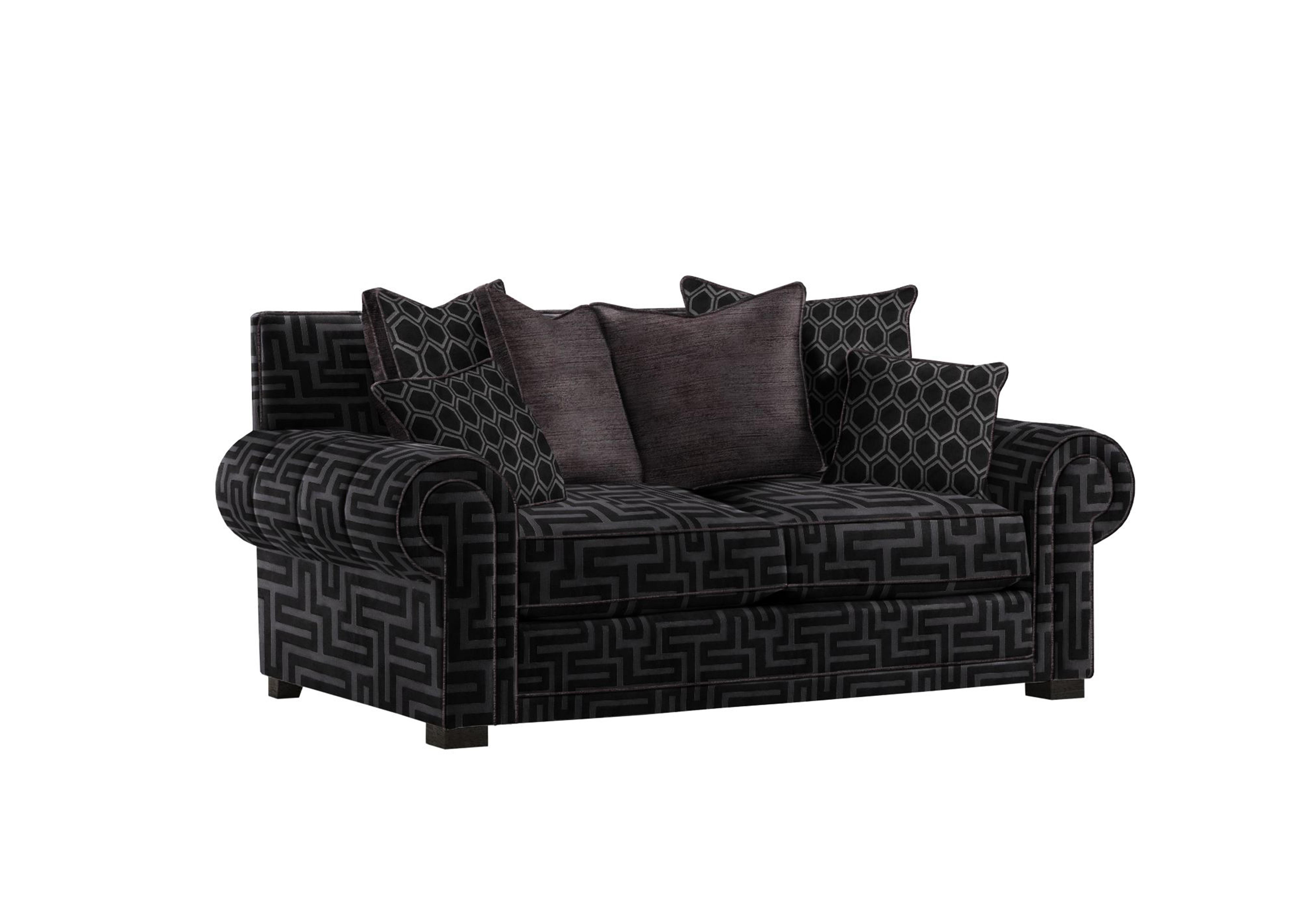 Ambassador Medium 2 Seater Scatter Back Sofa in Apollo Onyx-Onyx Eby Ft on Furniture Village