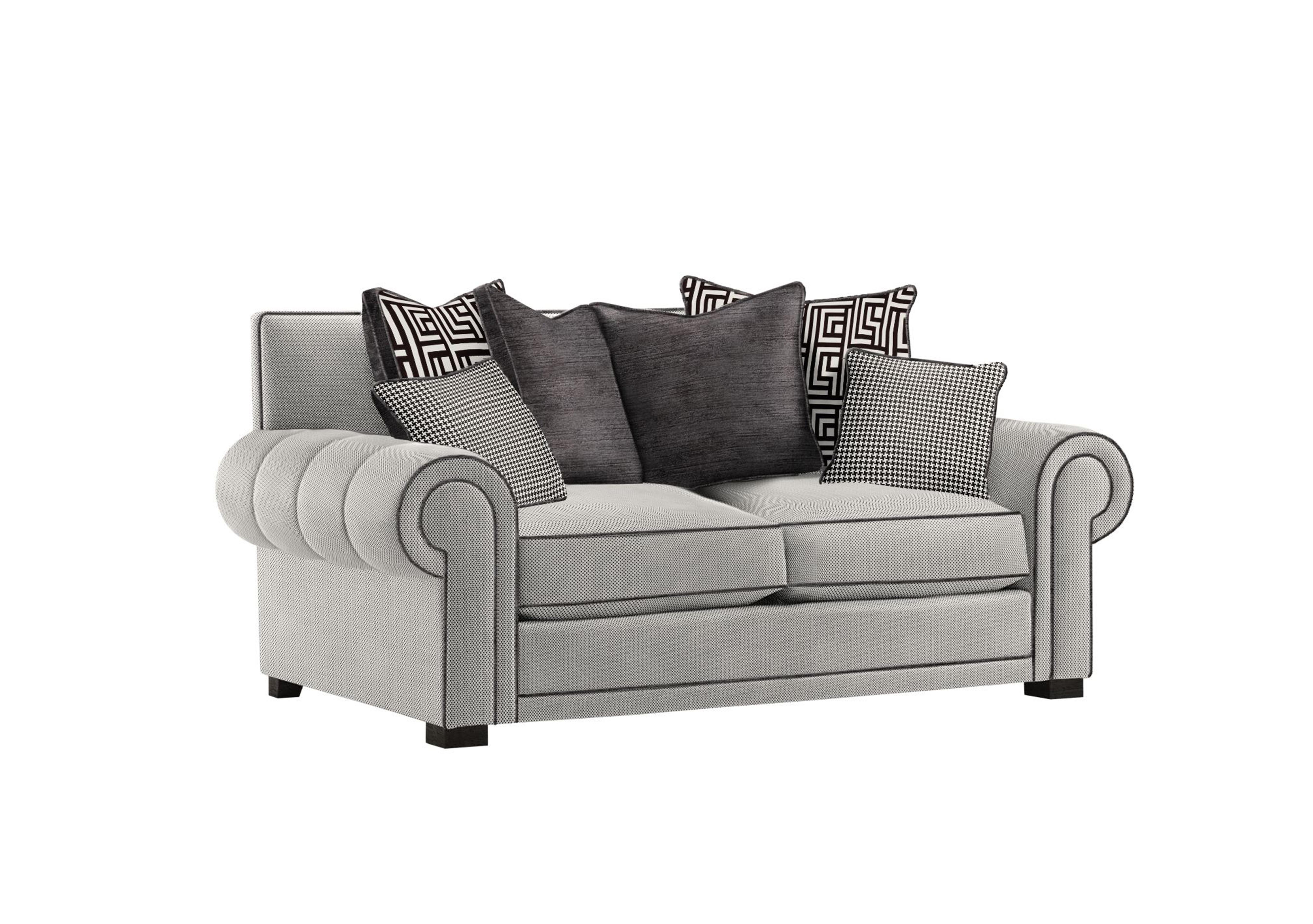 Ambassador Medium 2 Seater Scatter Back Sofa in Cristalle Noir Eby Ft on Furniture Village