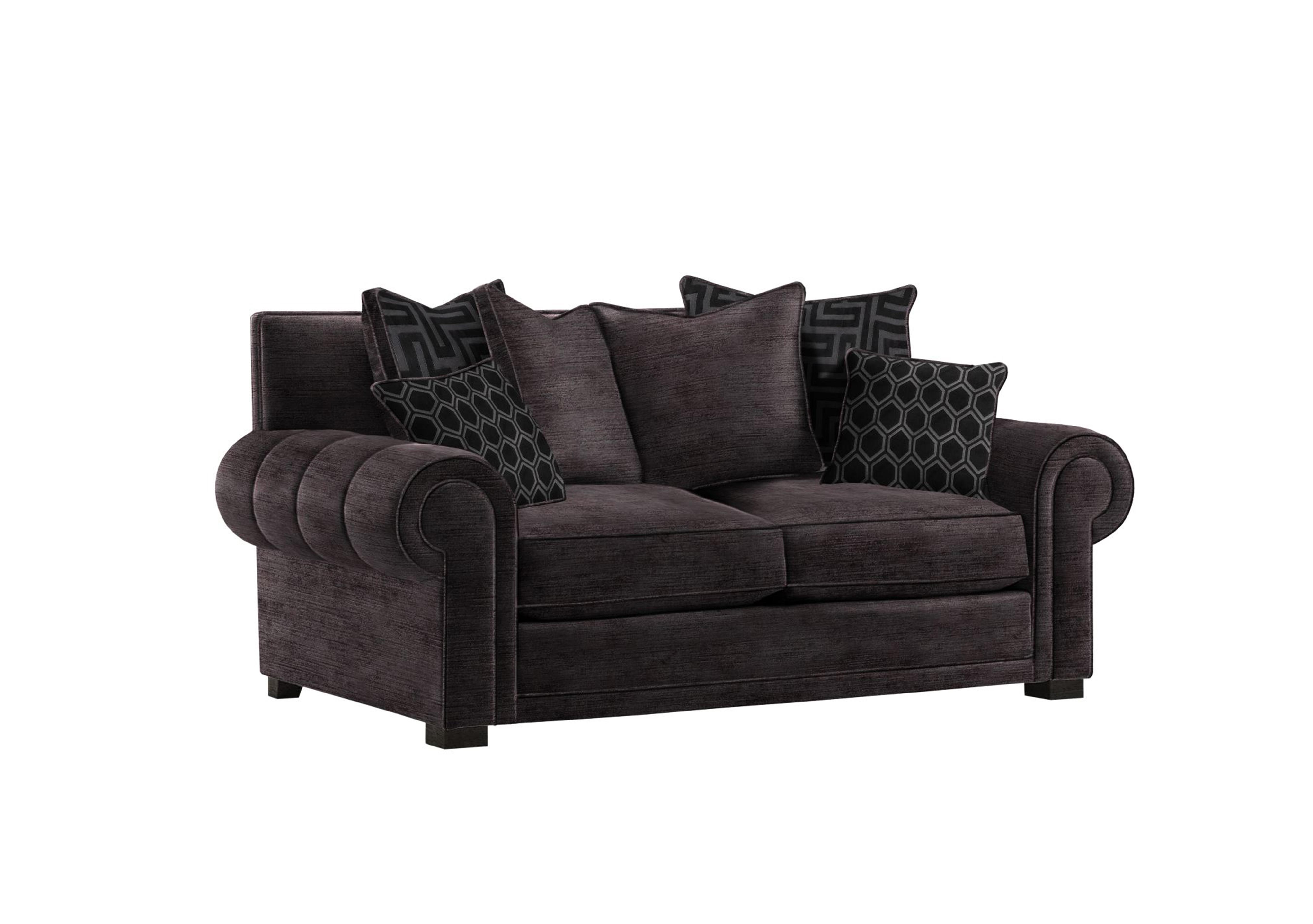 Ambassador Medium 2 Seater Scatter Back Sofa in Monarch Black-Onyx Eby Ft on Furniture Village