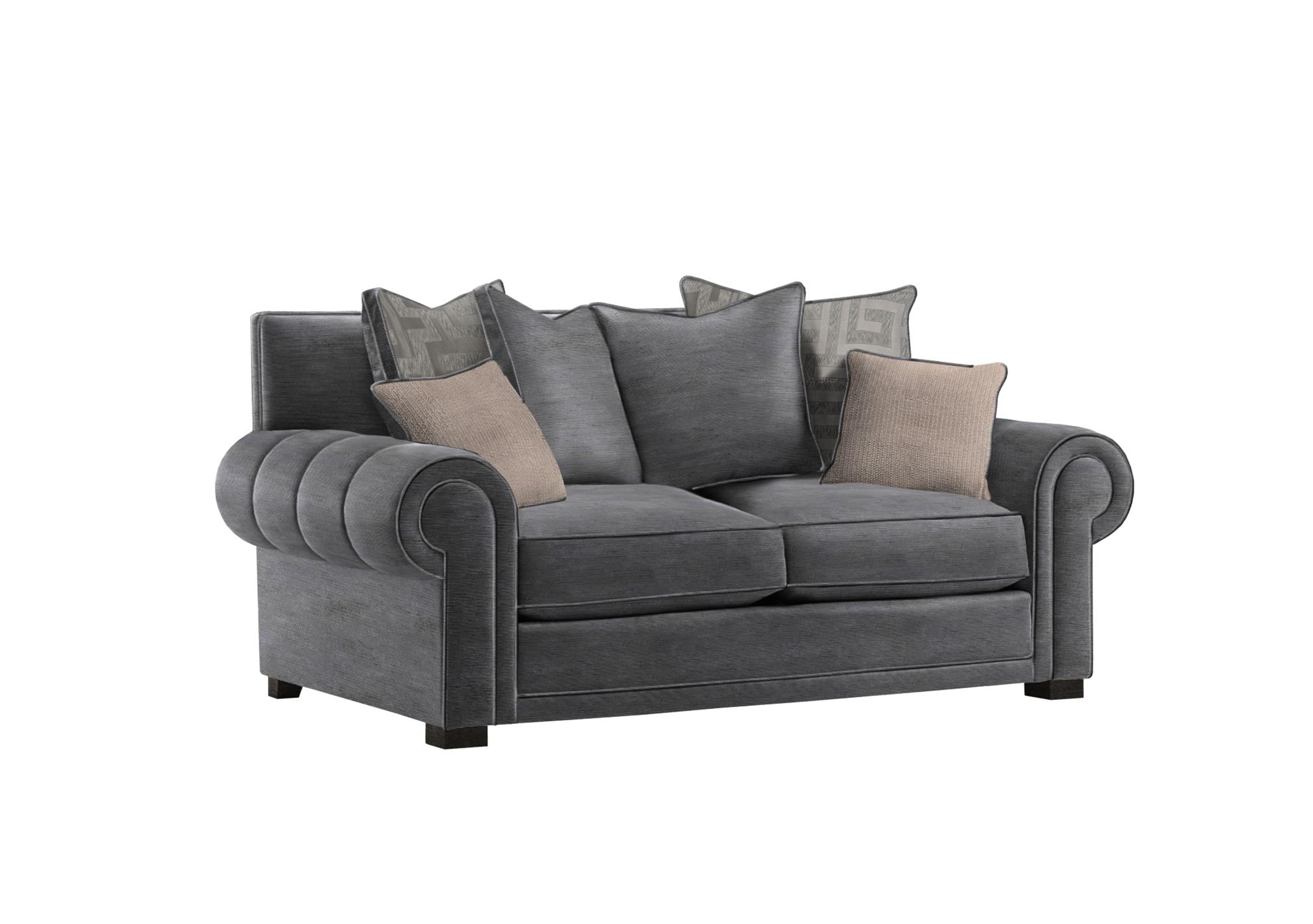 Ambassador Medium 2 Seater Scatter Back Sofa in Monarch Steel Eby Ft on Furniture Village