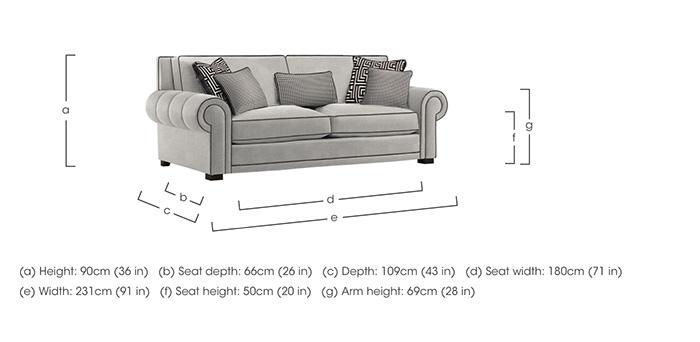 Ambassador Large 3 Seater Classic Back Sofa in  on Furniture Village