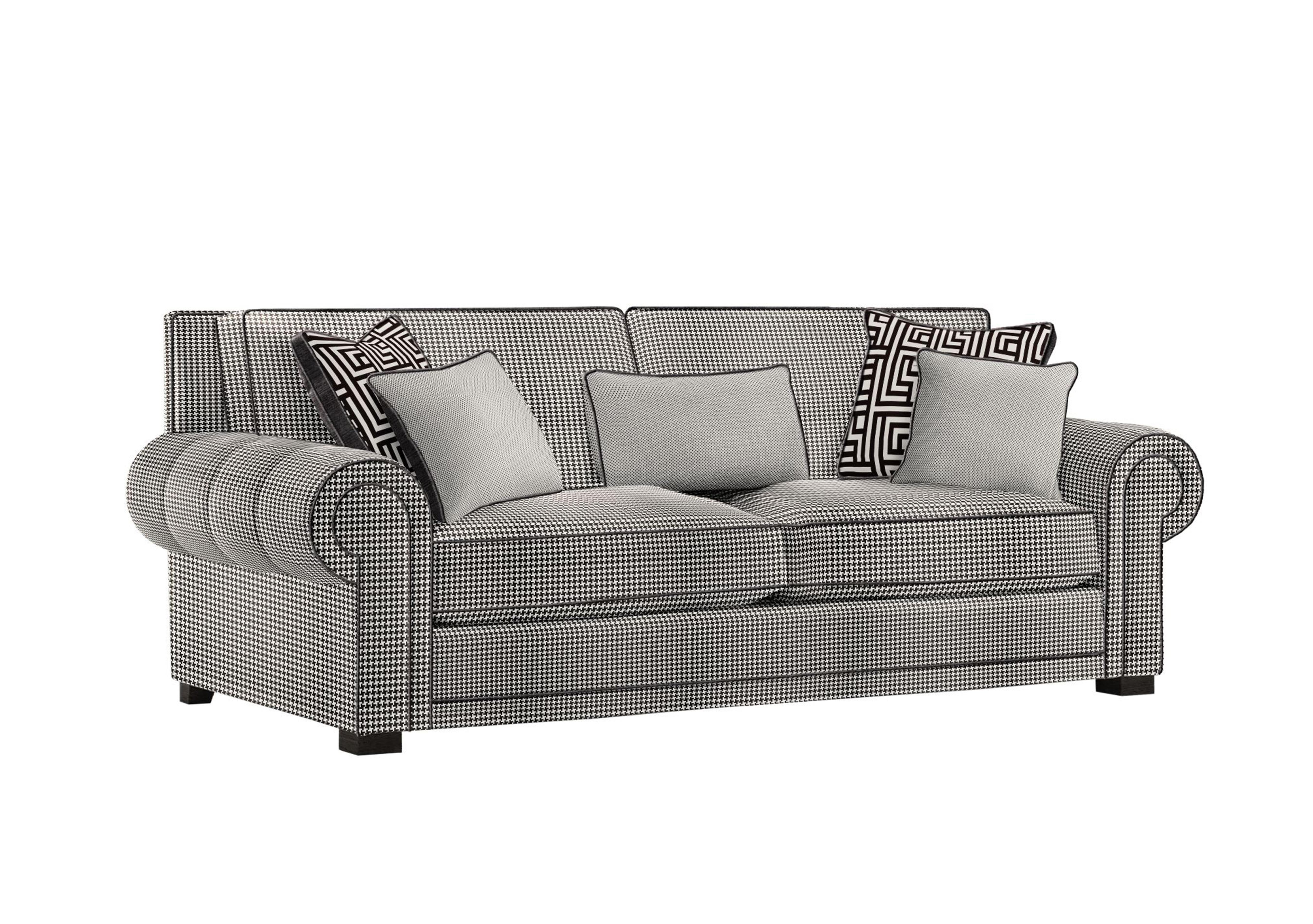 Ambassador Large 3 Seater Classic Back Sofa in Allure Noir Eby Ft on Furniture Village