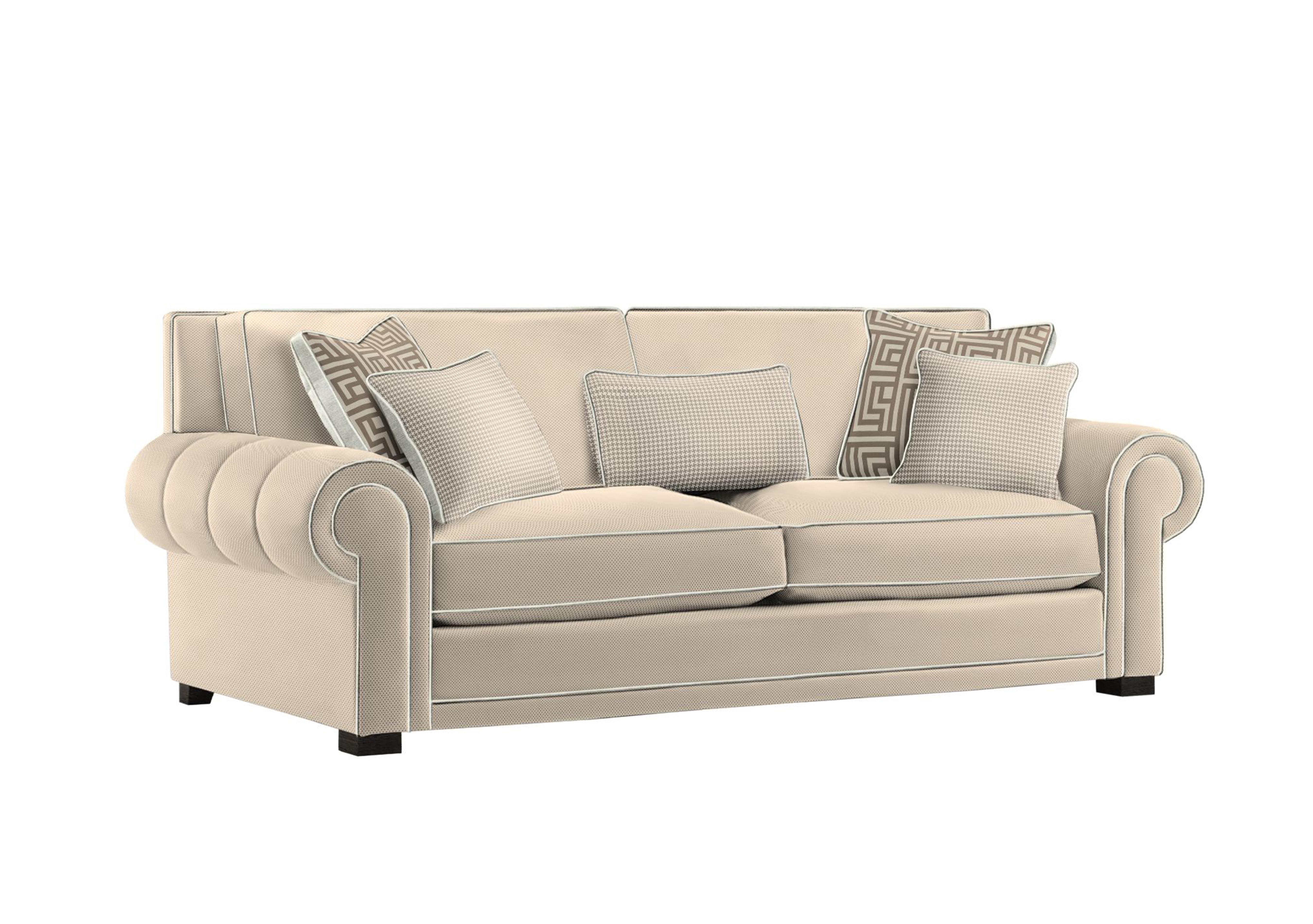 Ambassador Large 3 Seater Classic Back Sofa in Cristalle Truffle Eby Ft on Furniture Village