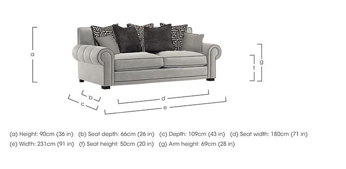 Ambassador Large 3 Seater Scatter Back Sofa in  on Furniture Village