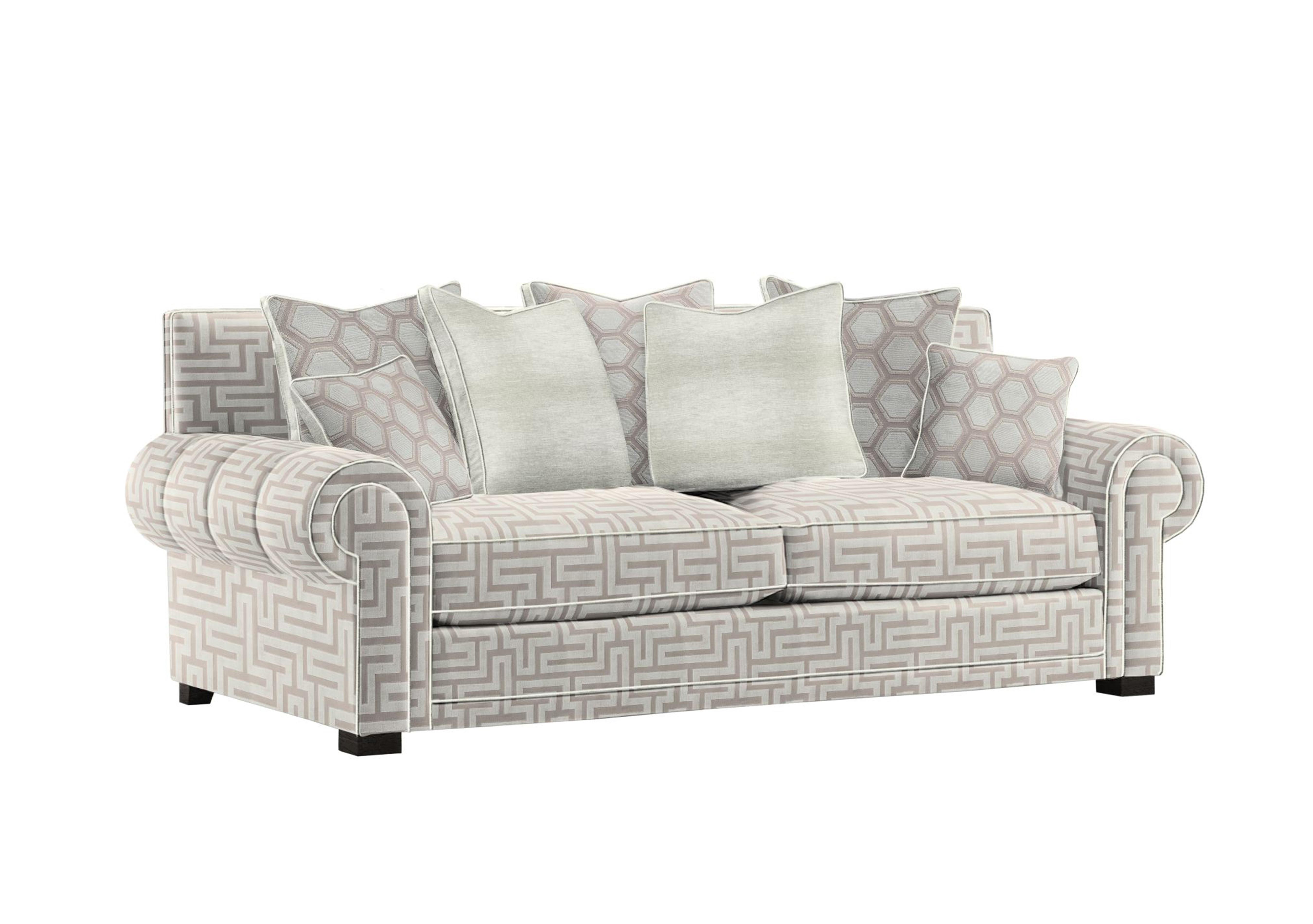 Ambassador Large 3 Seater Scatter Back Sofa in Apollo-Ophelia Ivory Eby Ft on Furniture Village