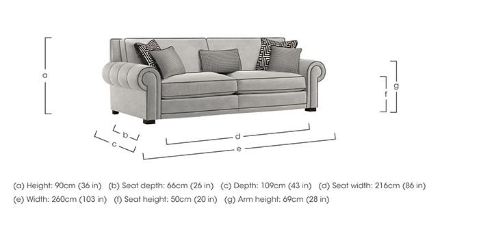 Ambassador Grand 4 Seater Classic Back Sofa in  on Furniture Village