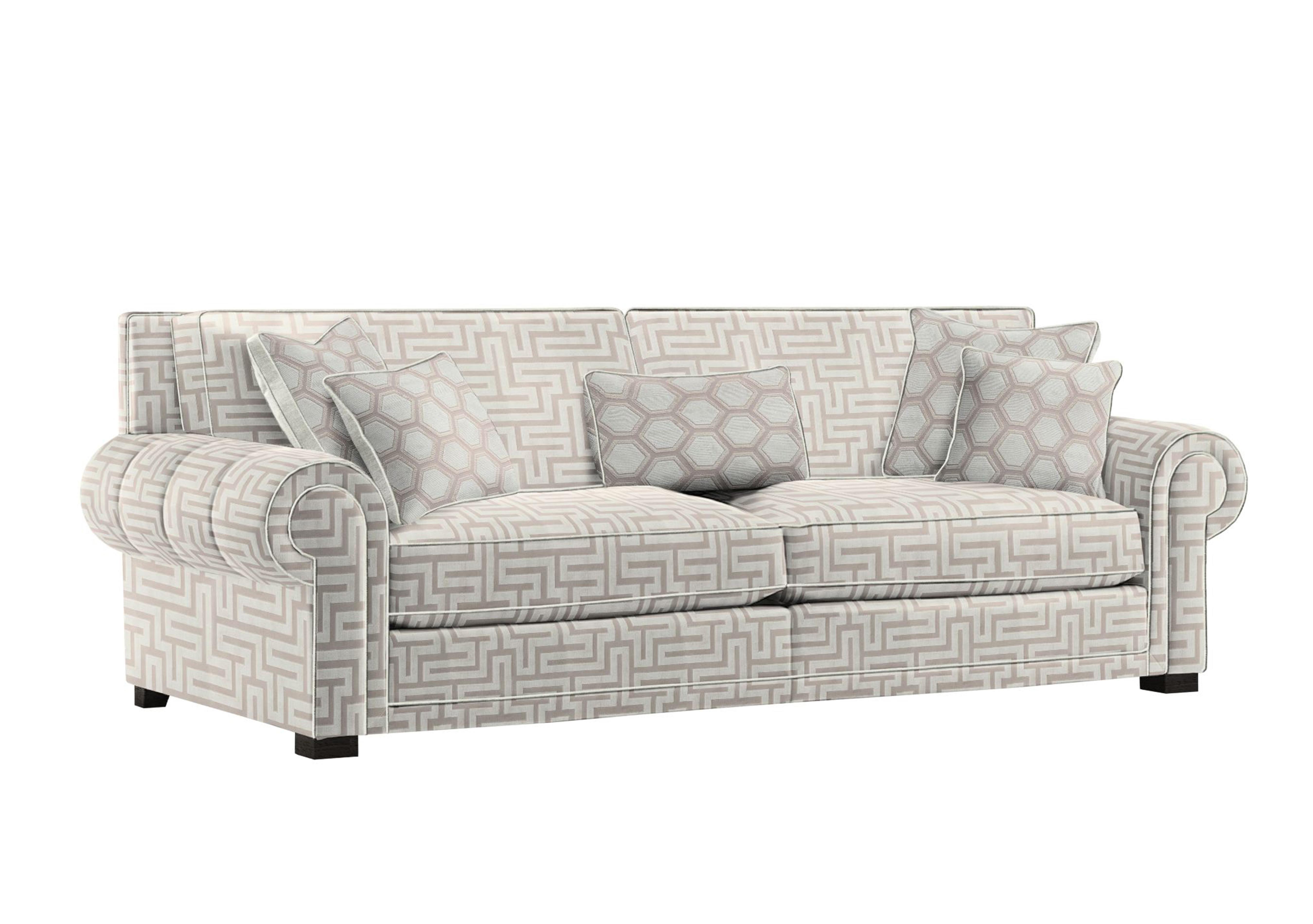 Ambassador Grand 4 Seater Classic Back Sofa in Apollo-Ophelia Ivory Eby Ft on Furniture Village