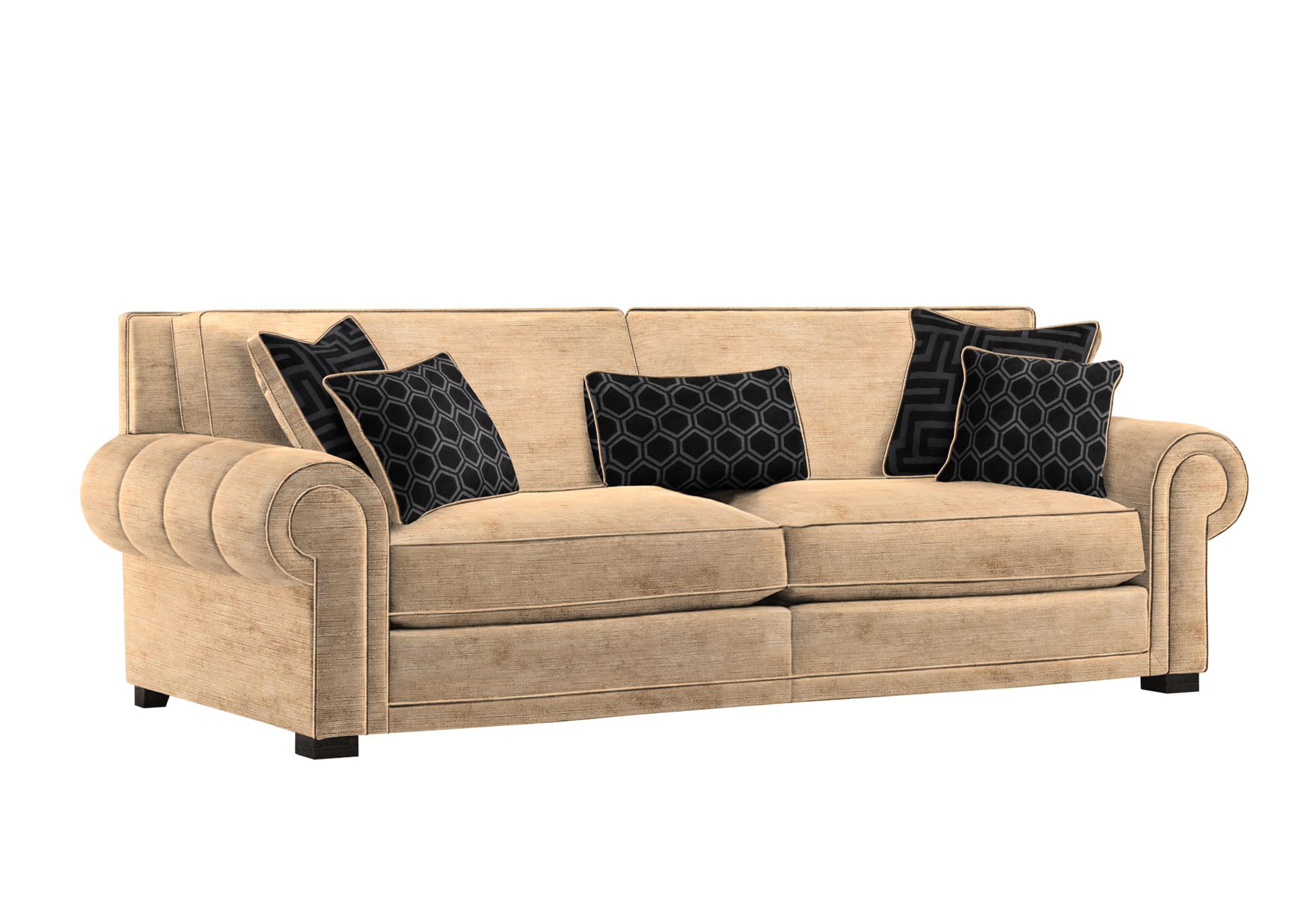 Ambassador Grand 4 Seater Classic Back Sofa in Monarch Gold Eby Ft on Furniture Village