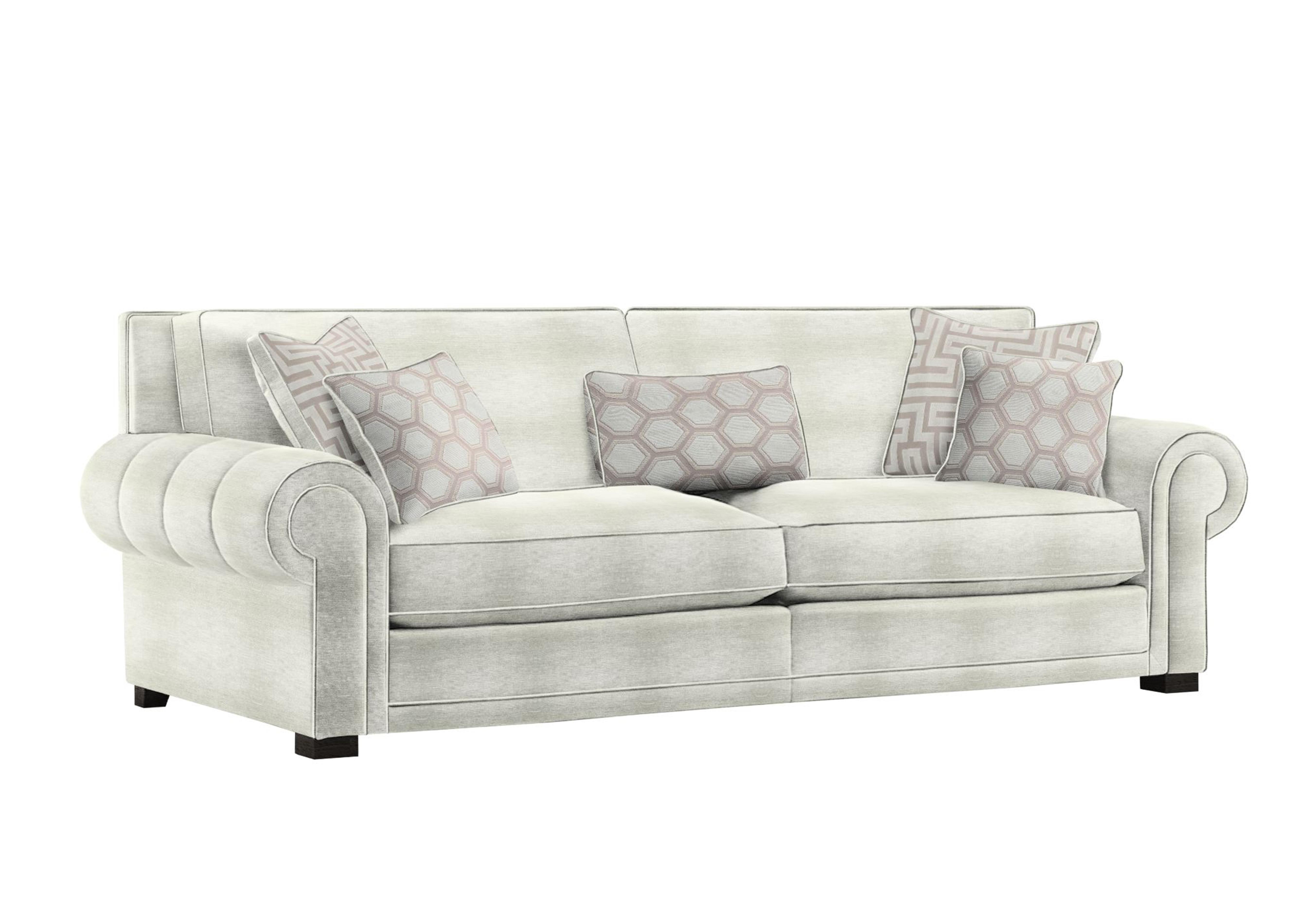 Ambassador Grand 4 Seater Classic Back Sofa in Monarch Natural-Ivory Eby Ft on Furniture Village