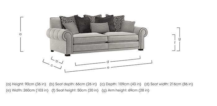 Ambassador Grand 4 Seater Scatter Back Sofa in  on Furniture Village