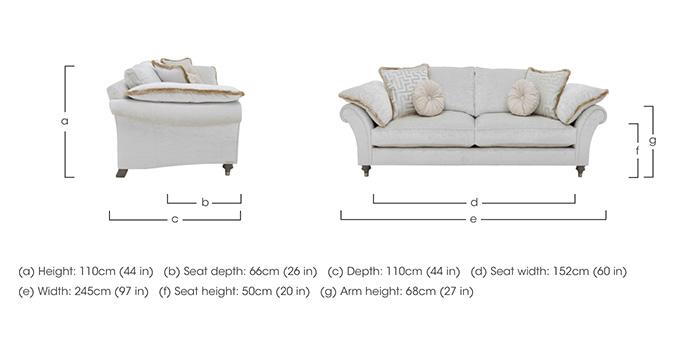 Princeton Ruched Large 3 Seater Sofa in  on Furniture Village