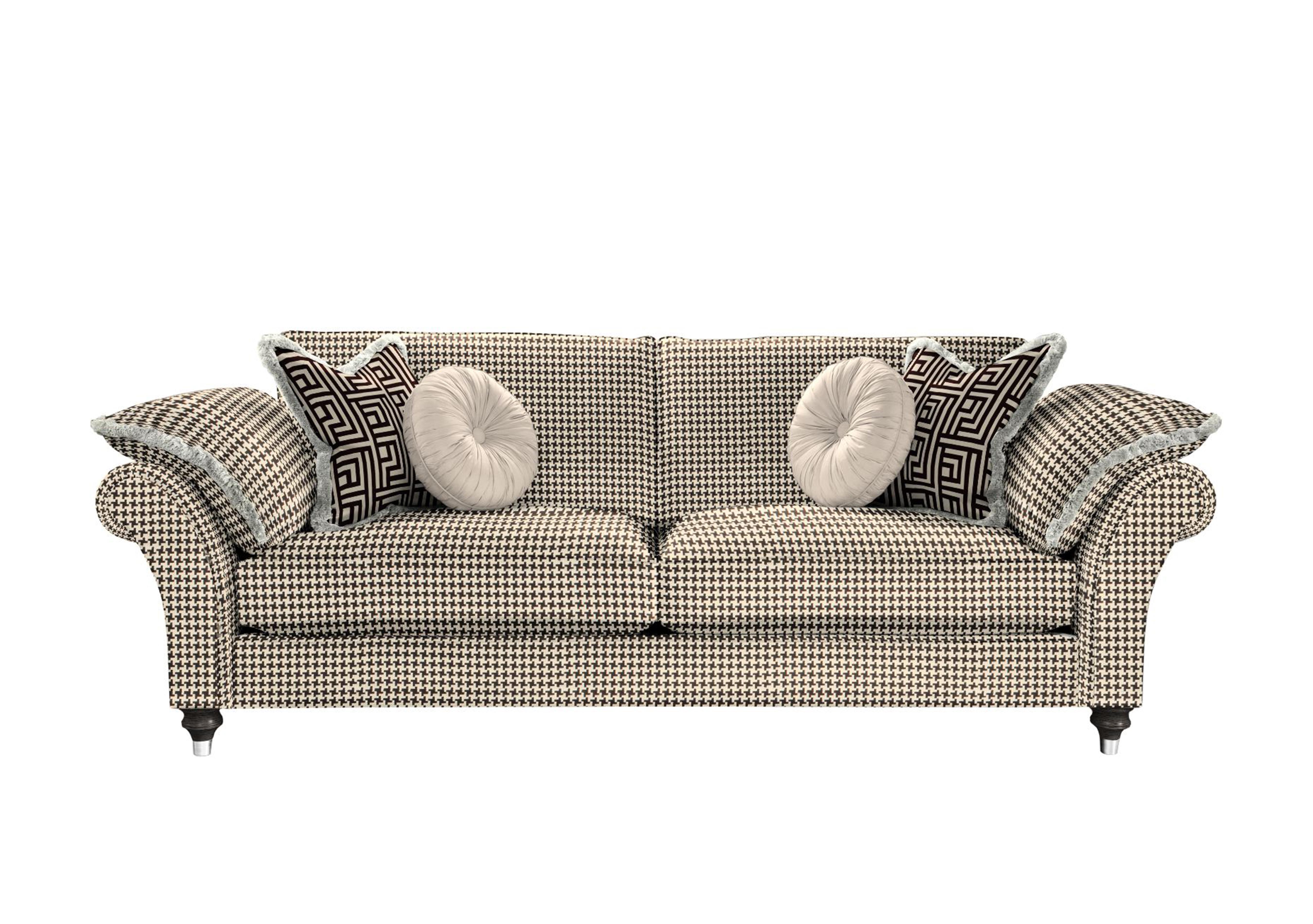 Princeton Ruched Large 3 Seater Sofa in Allure Noir Eby/Stl on Furniture Village