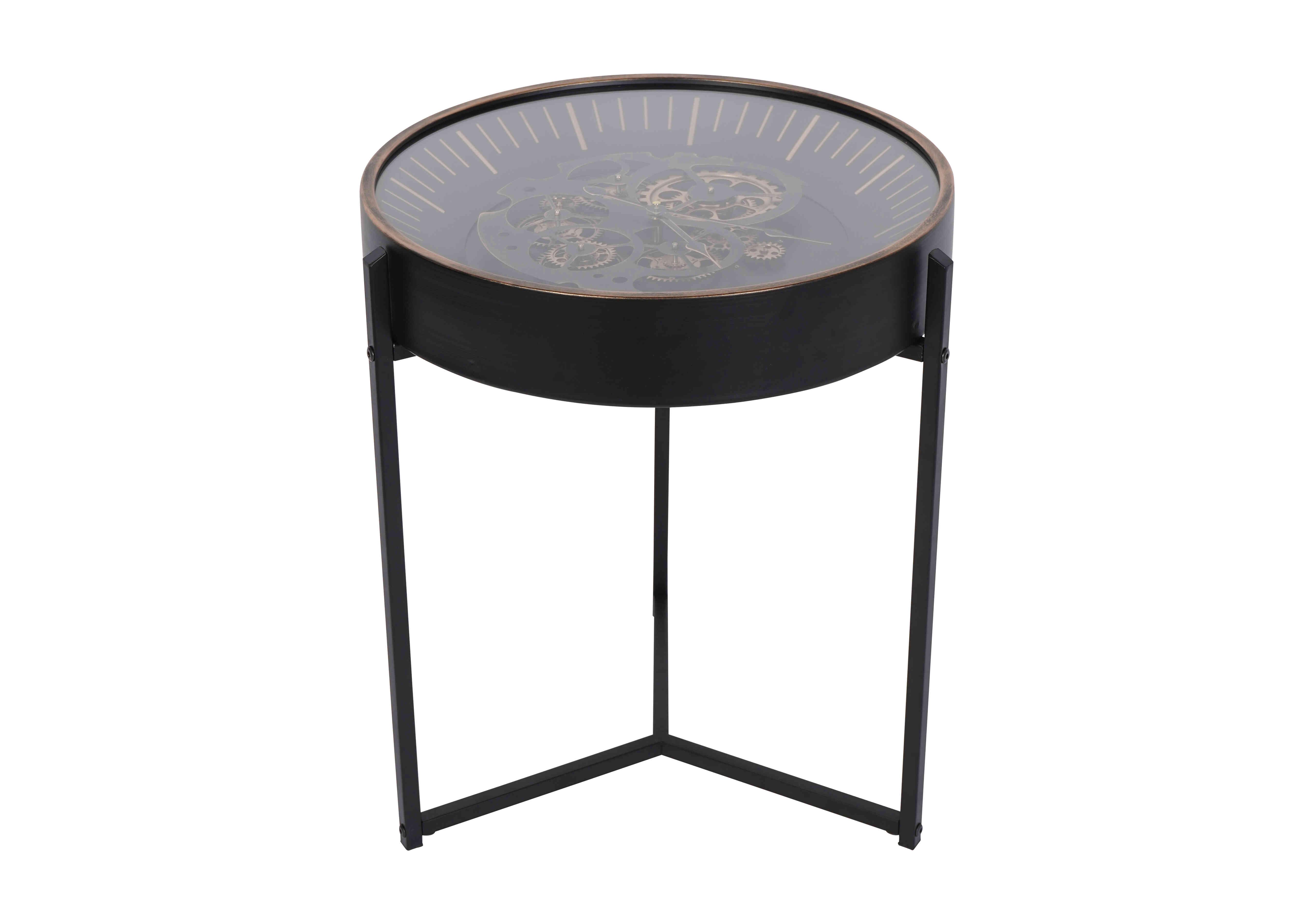 Palladium Side Table in Black Gold on Furniture Village