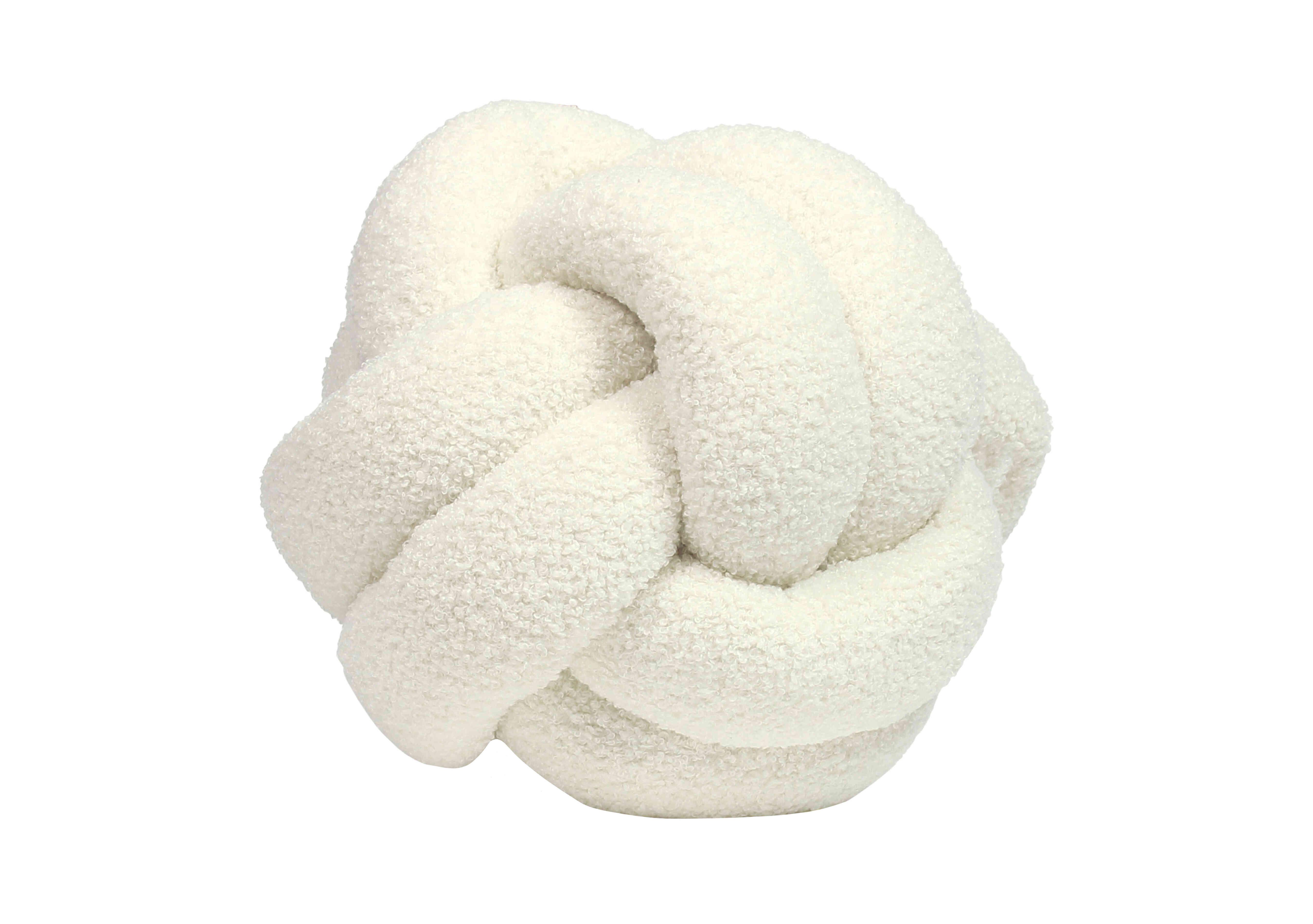 Boucle Knot Cushion in Ecru on Furniture Village