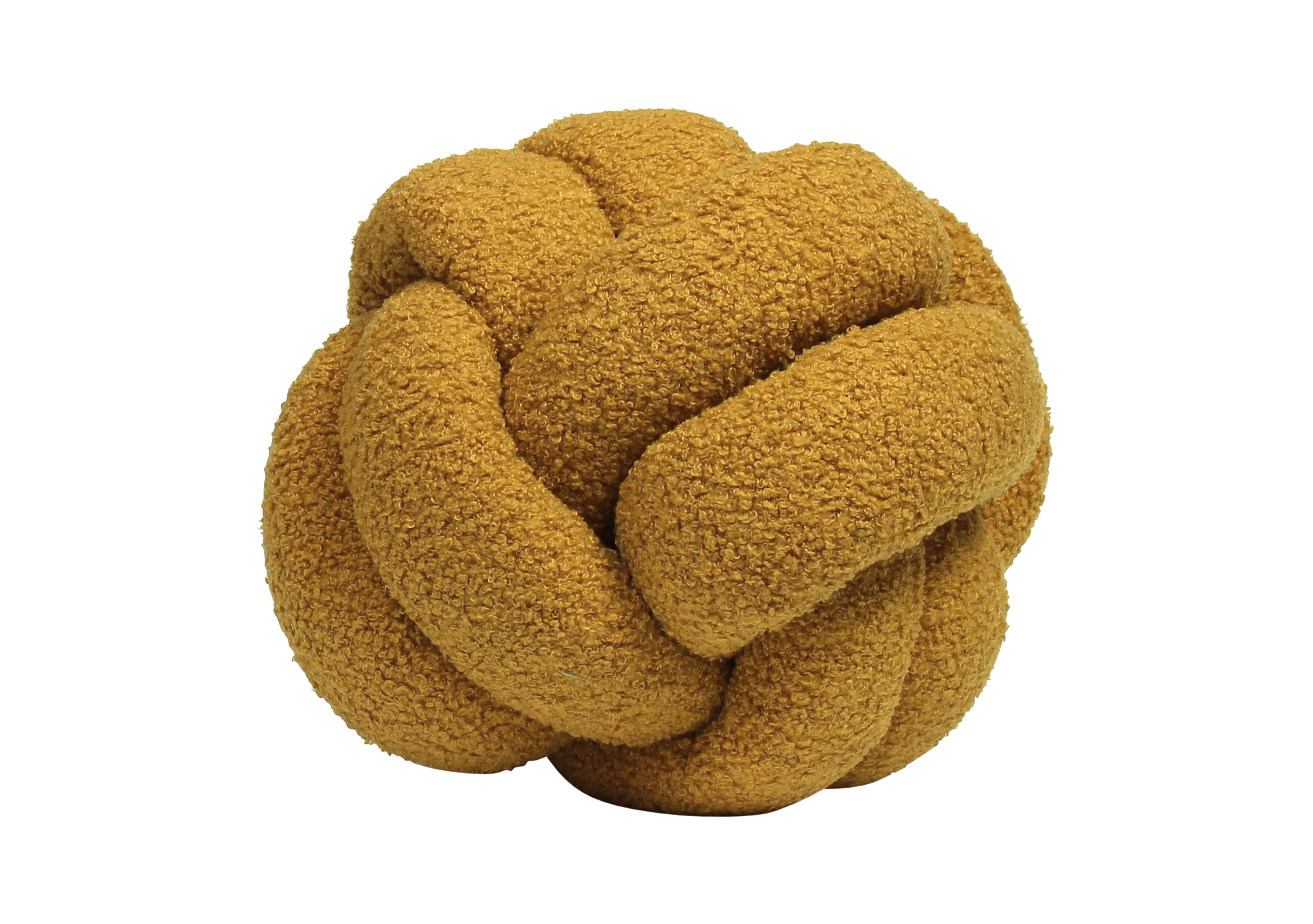 Boucle Knot Cushion in Saffron on Furniture Village