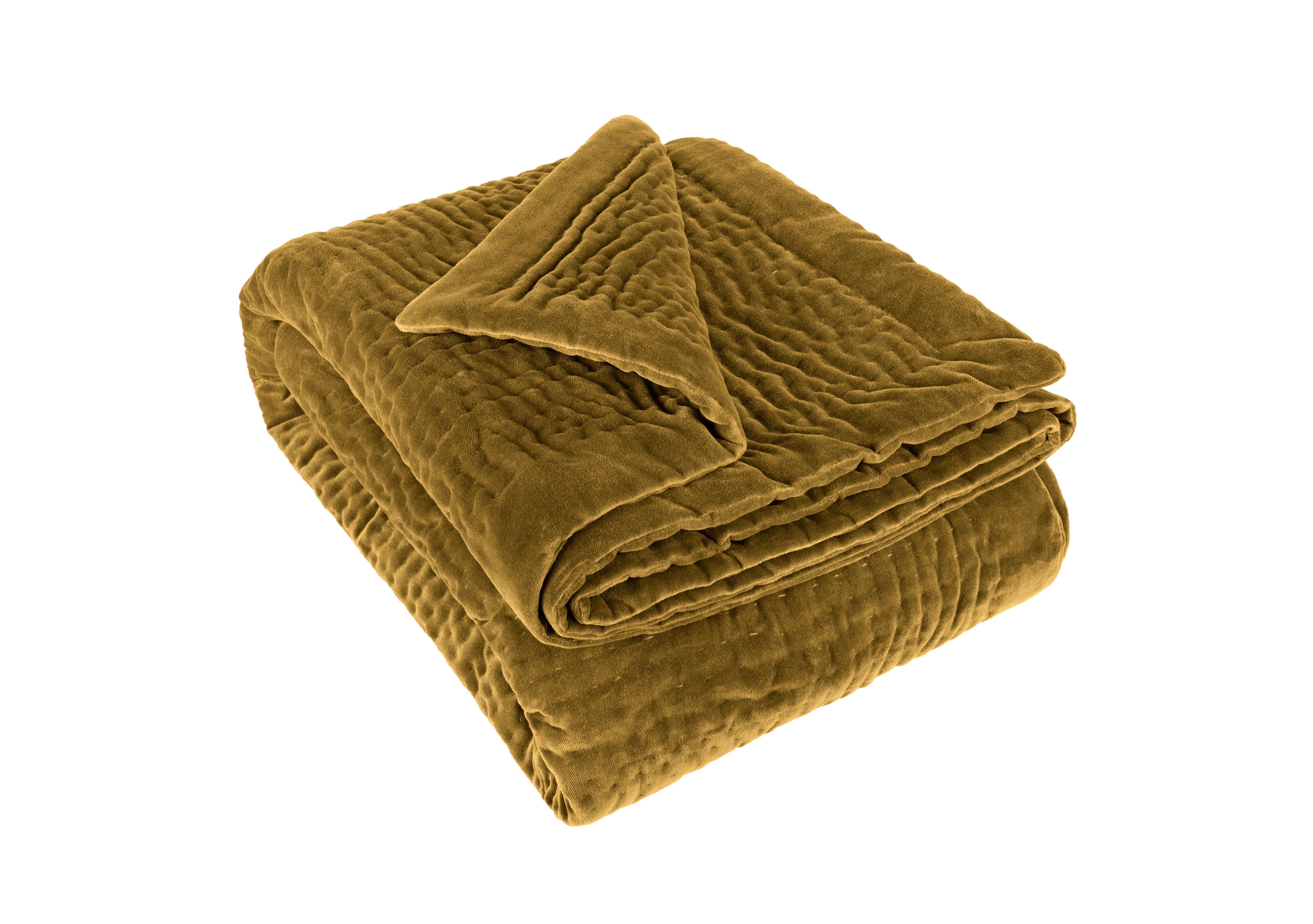 Haze Throw in Mustard on Furniture Village