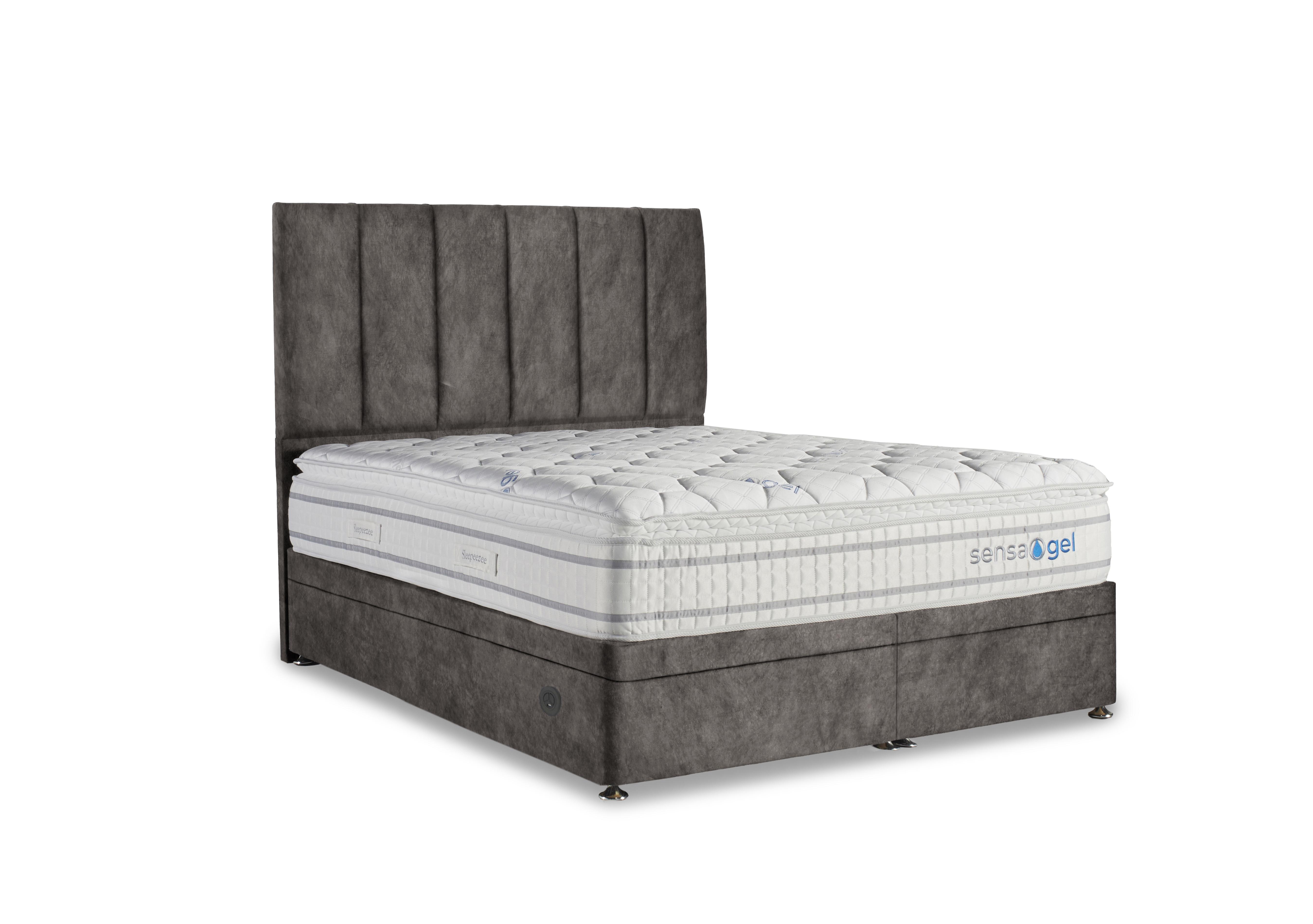 SensaGel 4000 Electric End Ottoman Divan Set in Dapple Mink on Furniture Village
