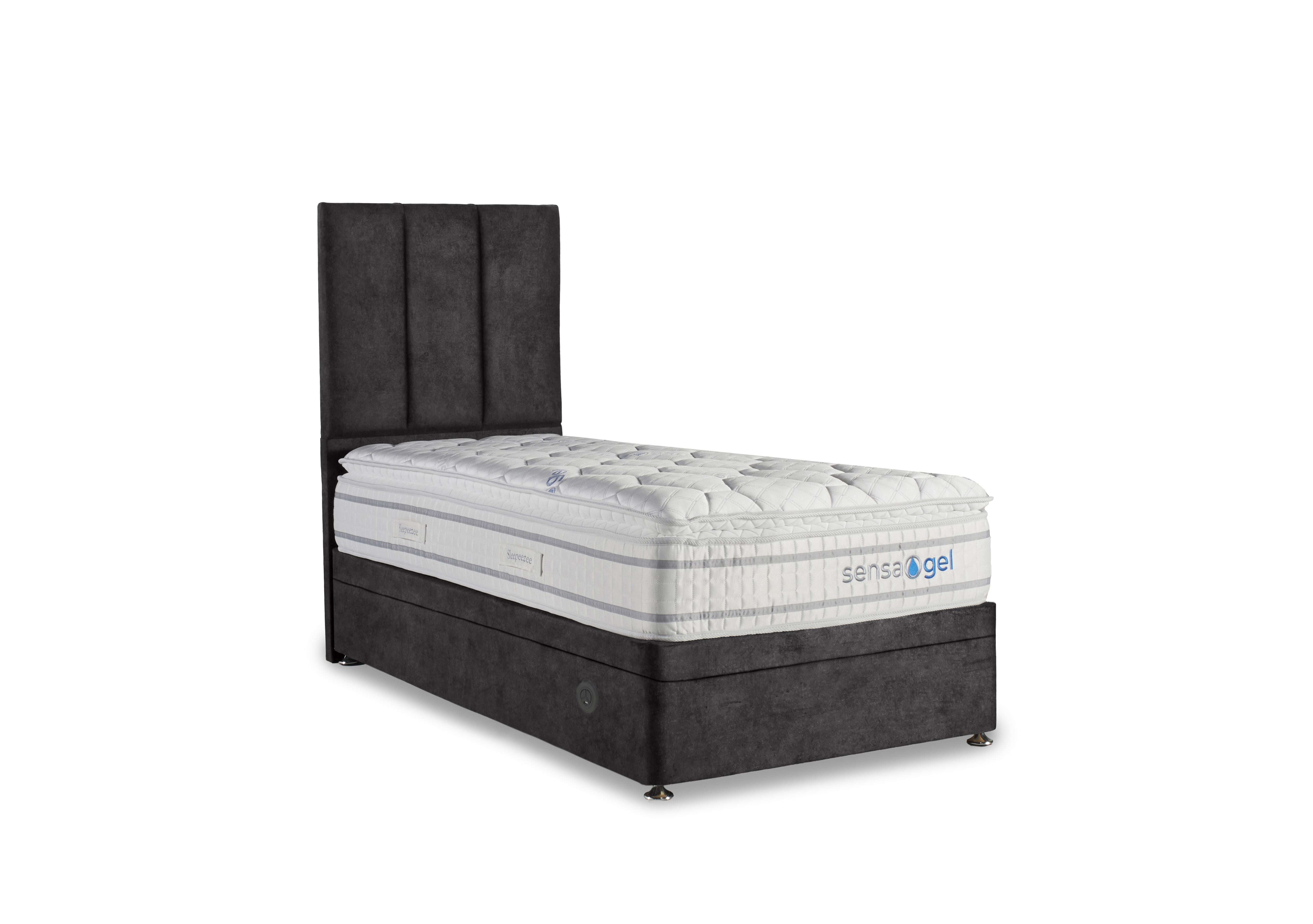 SensaGel 4000 Electric End Ottoman Divan Set in Daytona Coal on Furniture Village