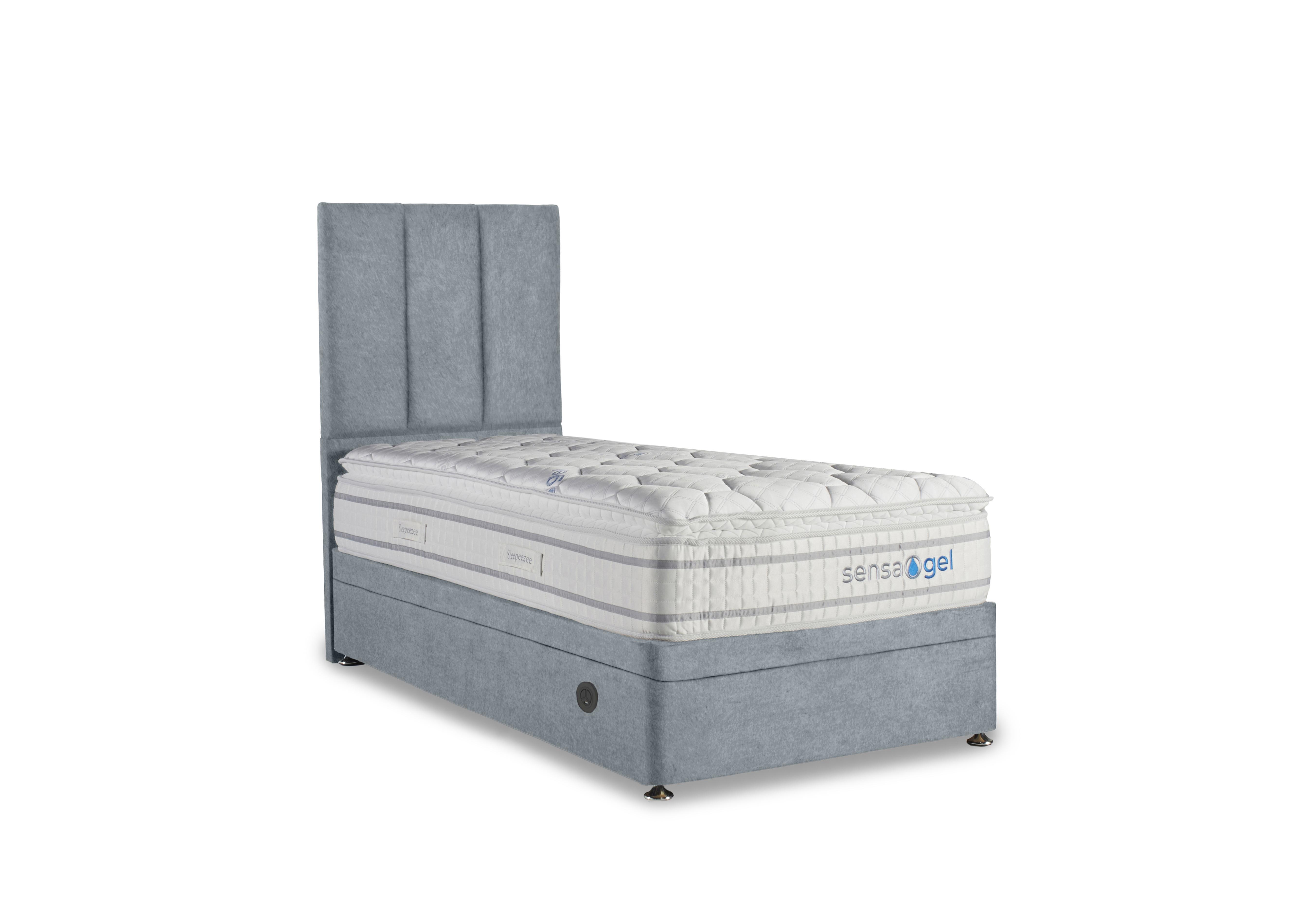 SensaGel 4000 Electric End Ottoman Divan Set in Joshua Blue on Furniture Village