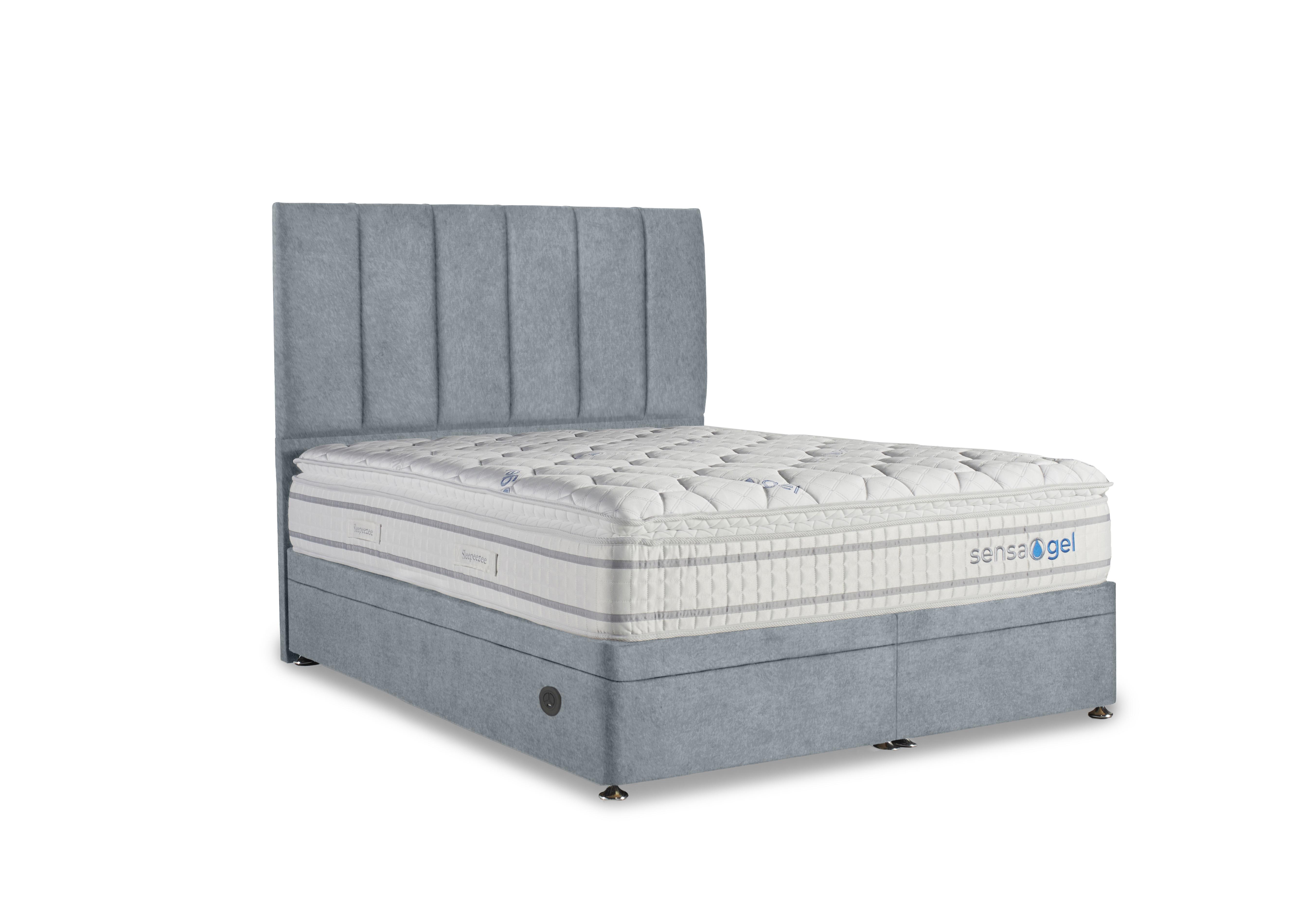 SensaGel 4000 Electric End Ottoman Divan Set in Joshua Blue on Furniture Village