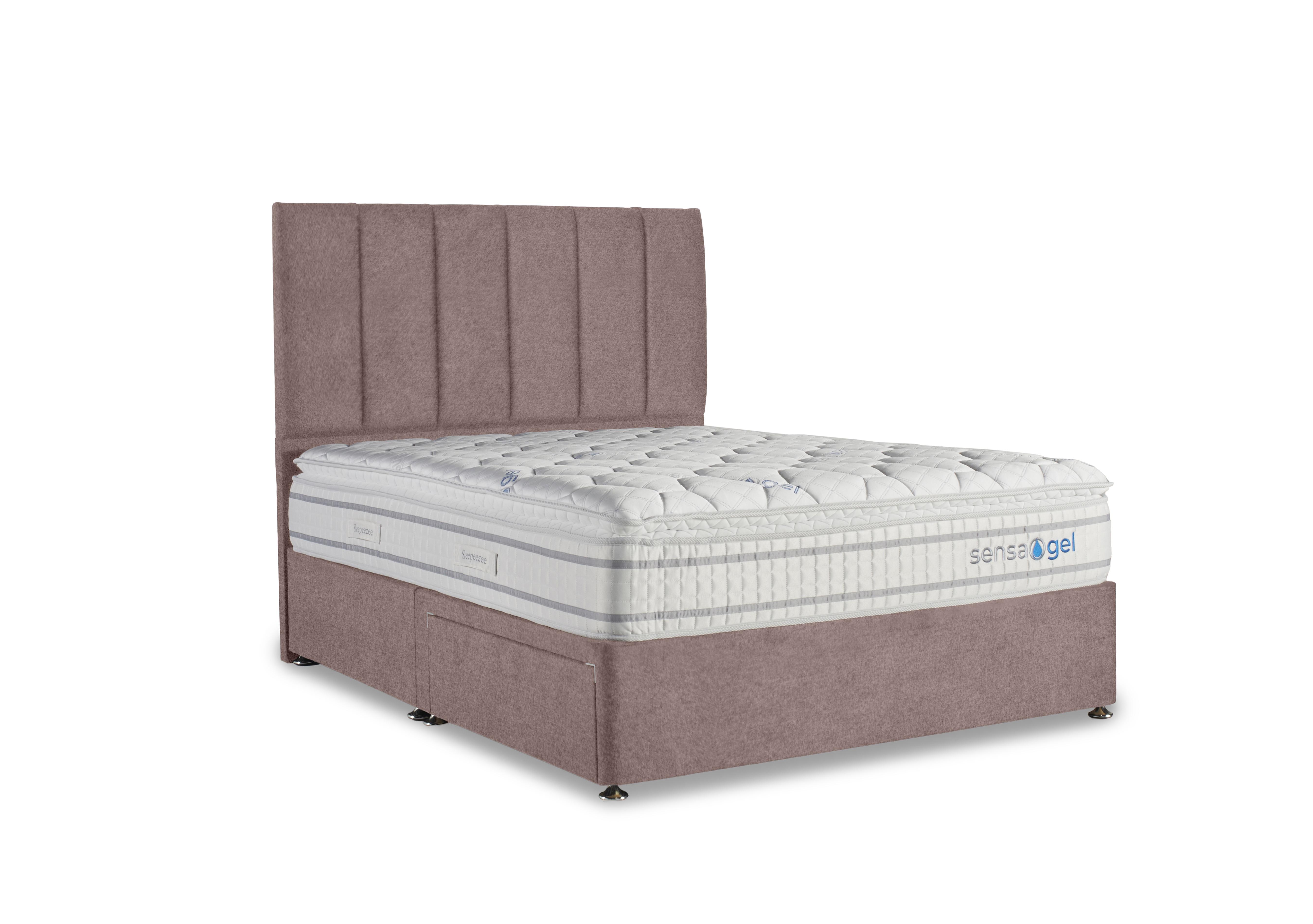 SensaGel 4000 Divan Set in Tweed Lilac on Furniture Village