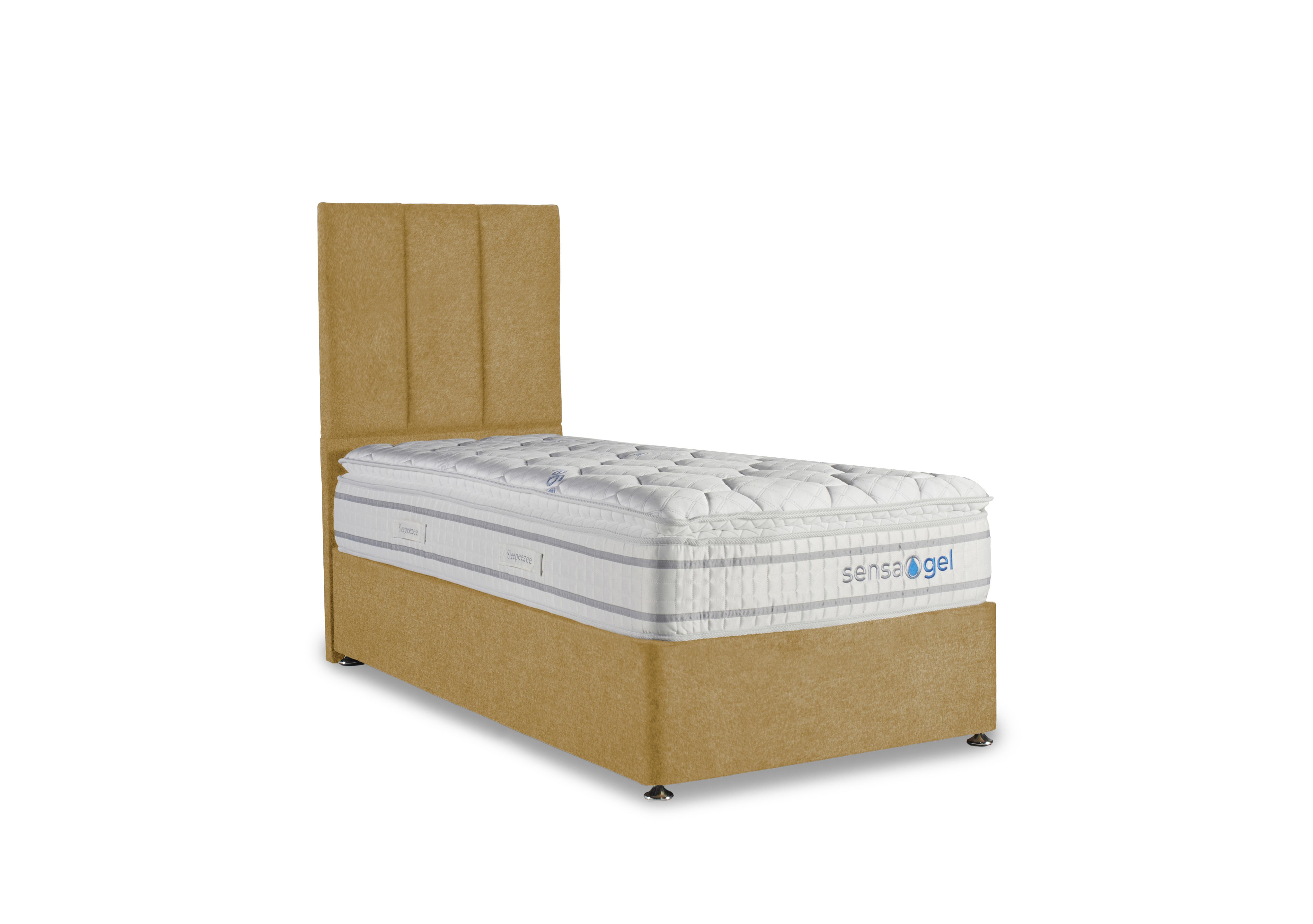 SensaGel 4000 Divan Set in Tweed Mustard on Furniture Village