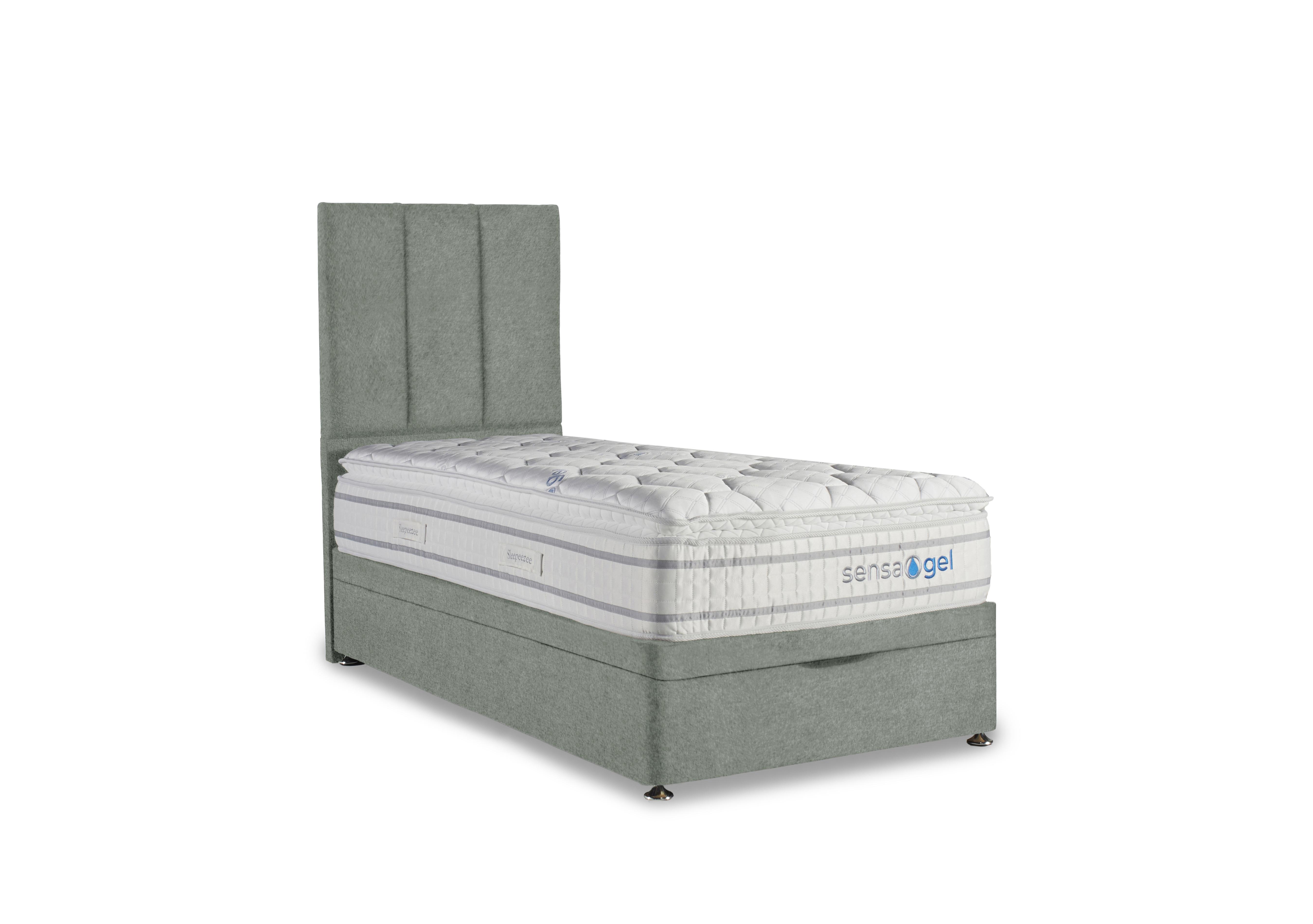 SensaGel 4000 Manual End Ottoman Divan Set in Tweed Mint on Furniture Village