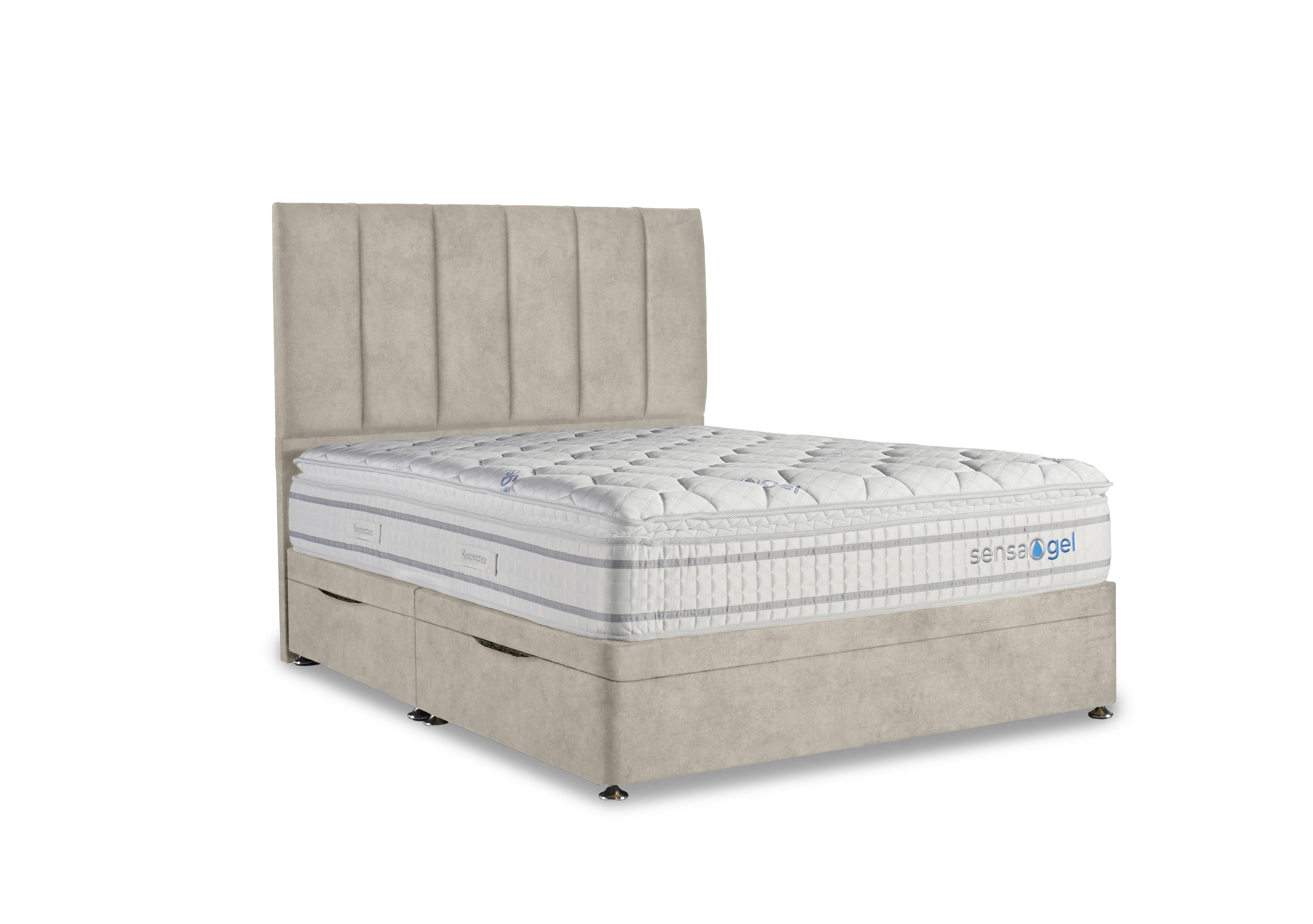SensaGel 4000 Manual Side Ottoman Divan Set in Daytona Stone on Furniture Village
