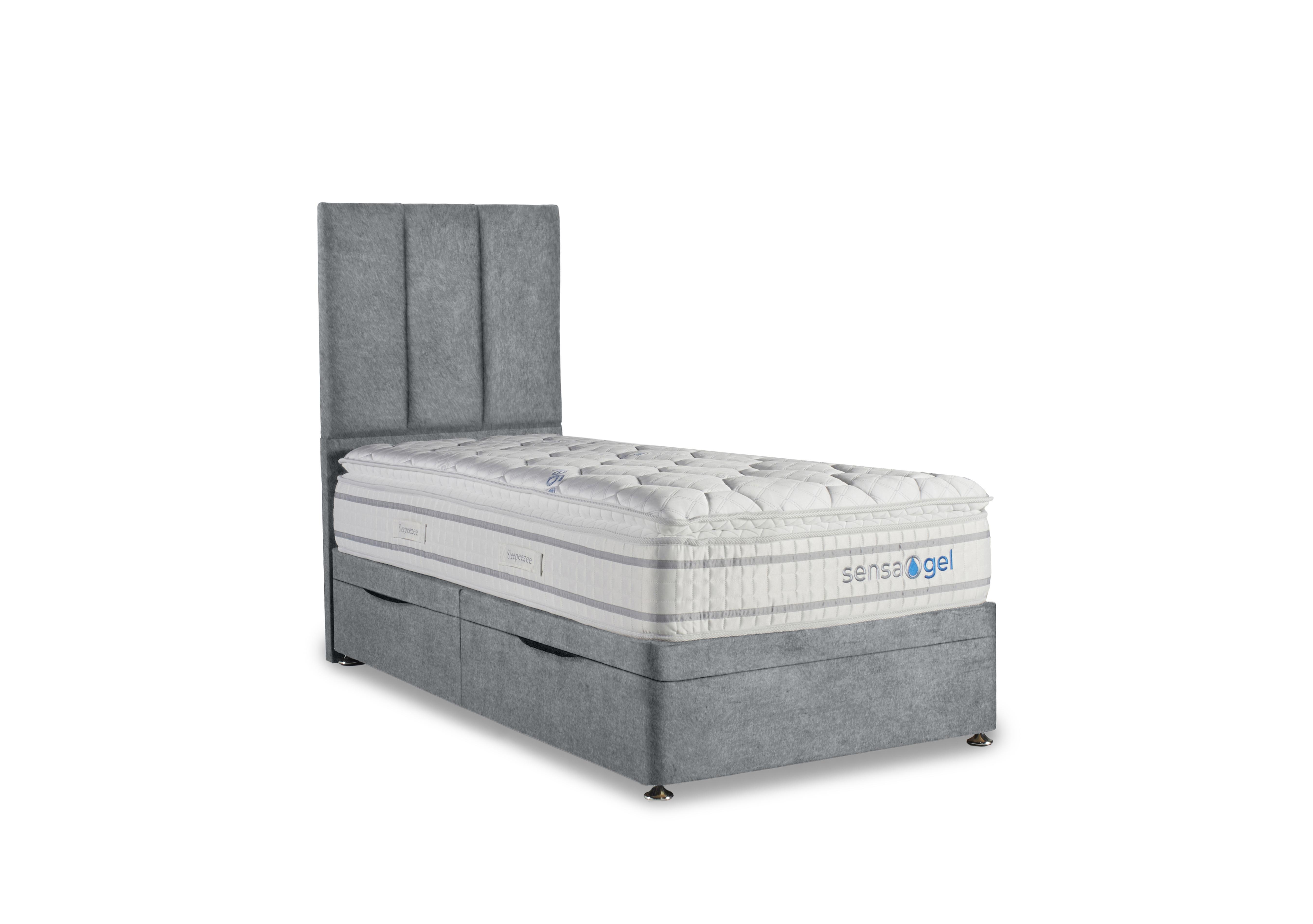 SensaGel 4000 Manual Side Ottoman Divan Set in Joshua Ash on Furniture Village