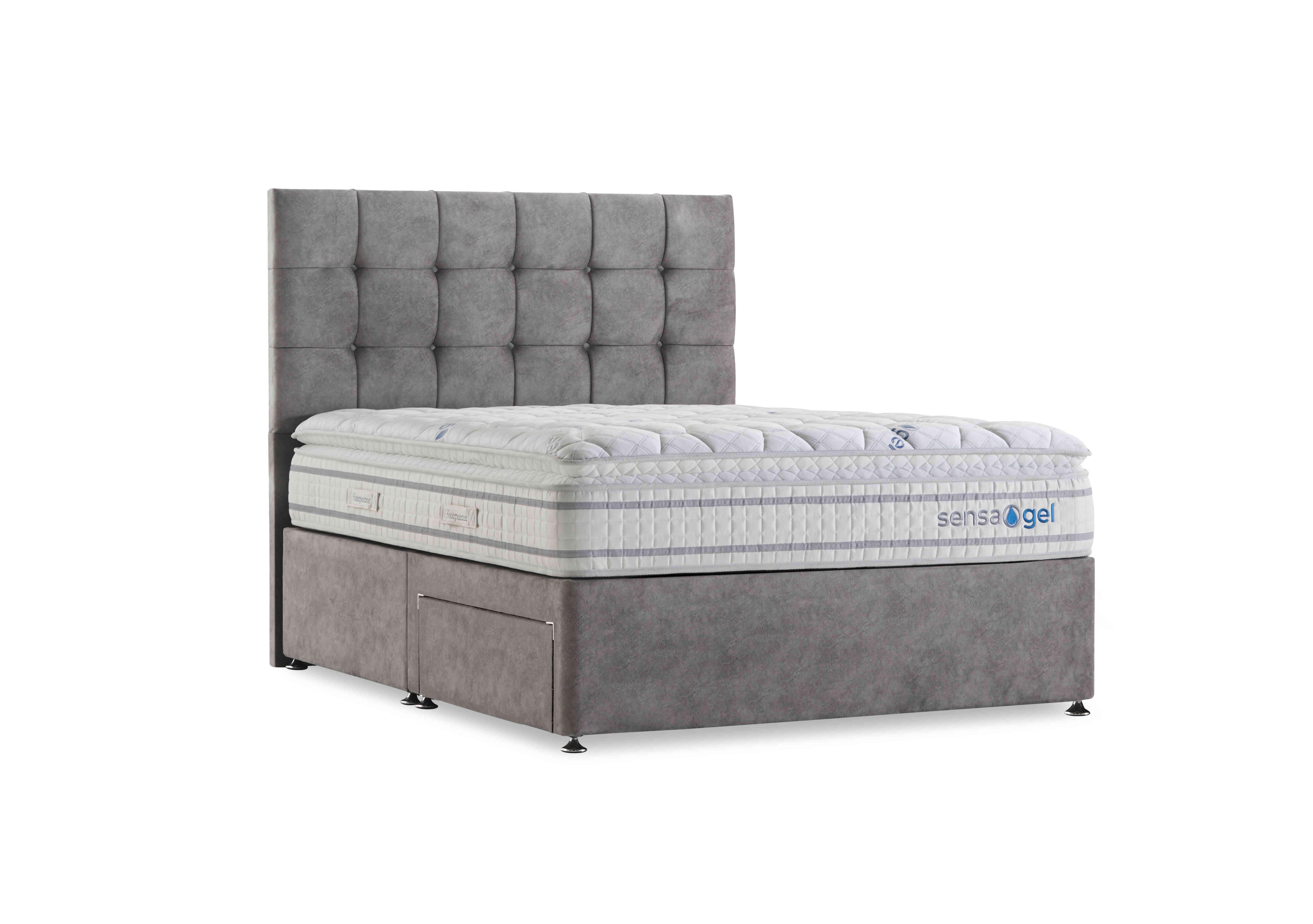 SensaGel 6000 Divan Set in Dapple Silver on Furniture Village