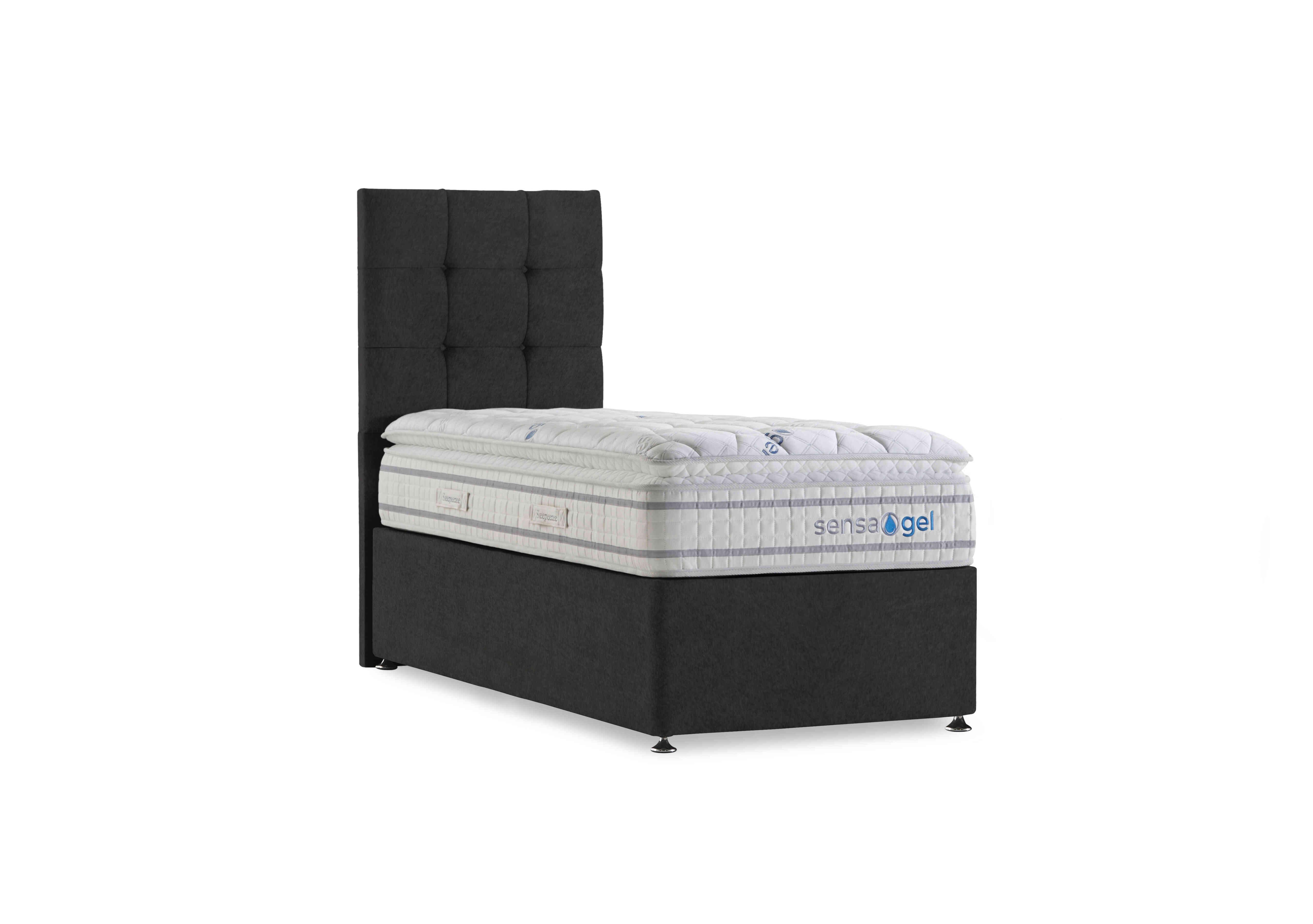 SensaGel 6000 Divan Set in Tweed Charcoal on Furniture Village