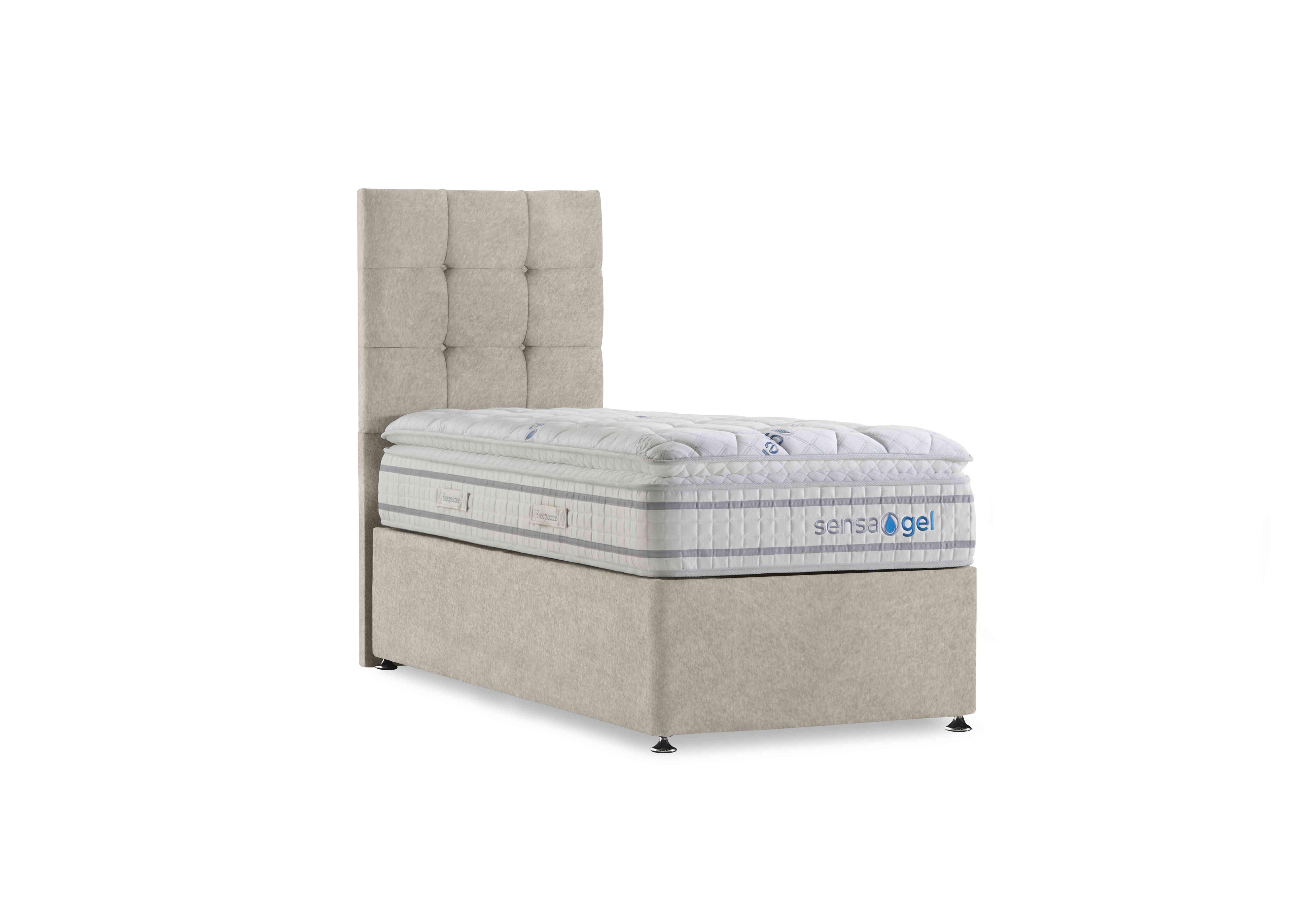 SensaGel 6000 Divan Set in Tweed Cream on Furniture Village