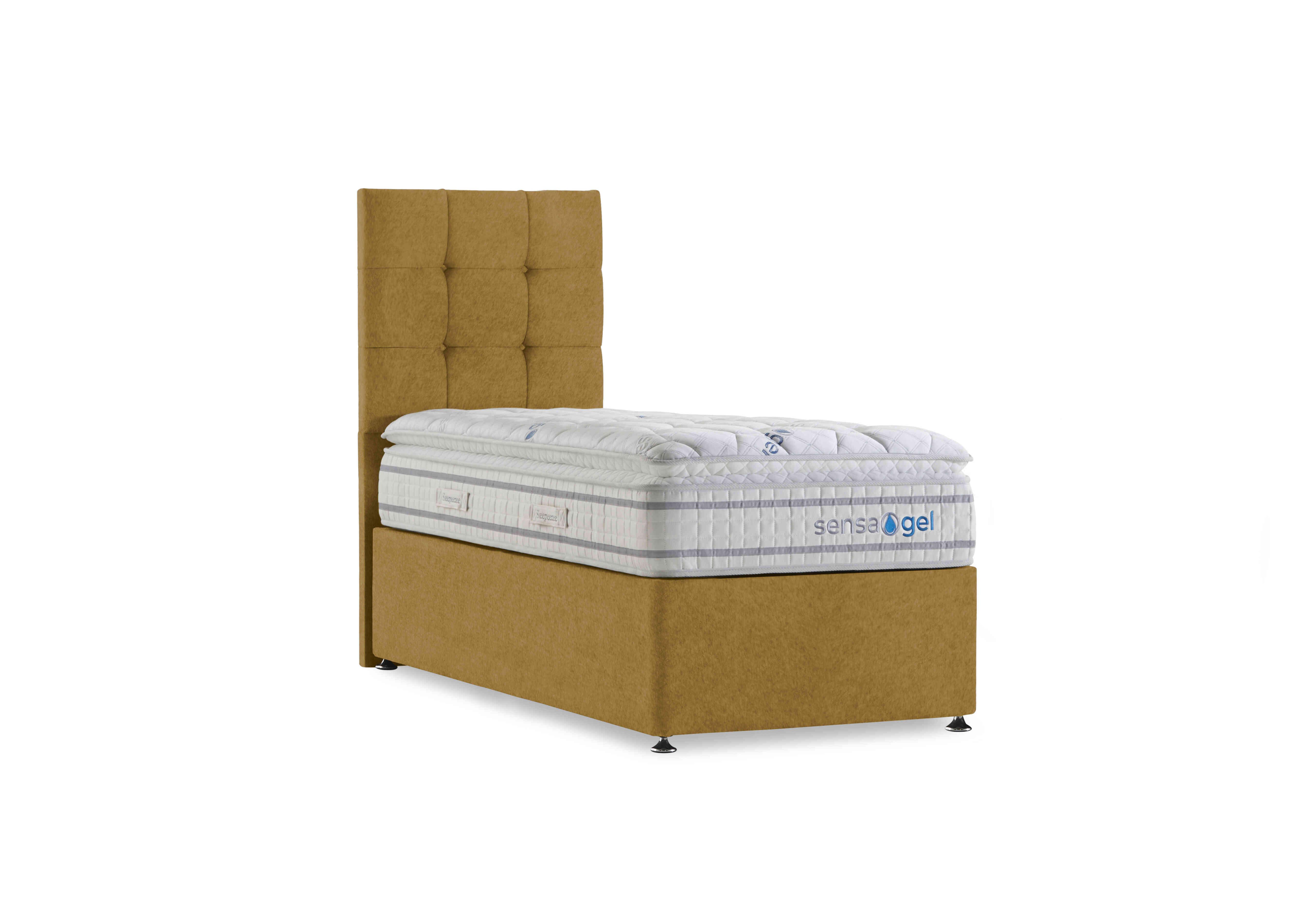 SensaGel 6000 Divan Set in Tweed Mustard on Furniture Village